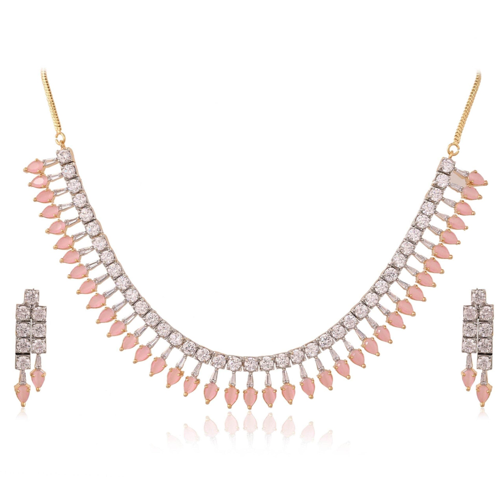 Stunning Handmade CZ Necklace Set - Sparkle and Shine T4 Jewels