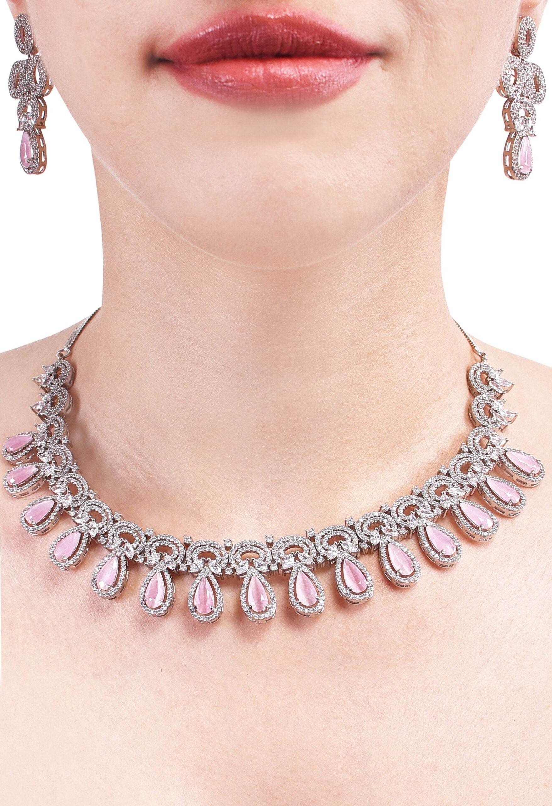 Eye-Catching Handmade CZ Necklace Set Jewelry for Women - Make a Statement T4 Jewels