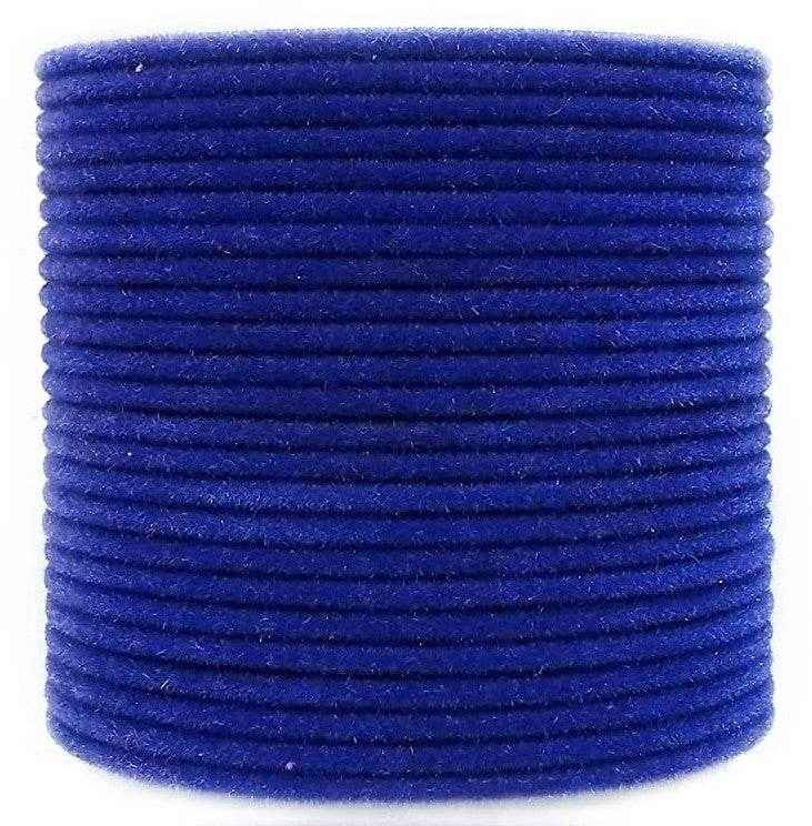 T4 Jewels Velvet Metal Bangle Set (Pack Of 24) Blue Metal Bangles T4 Jewels