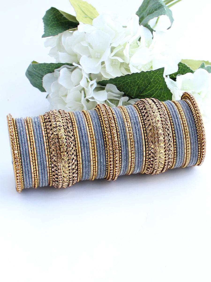 Maryam Bangle Set Grey Bangles T4 Jewels