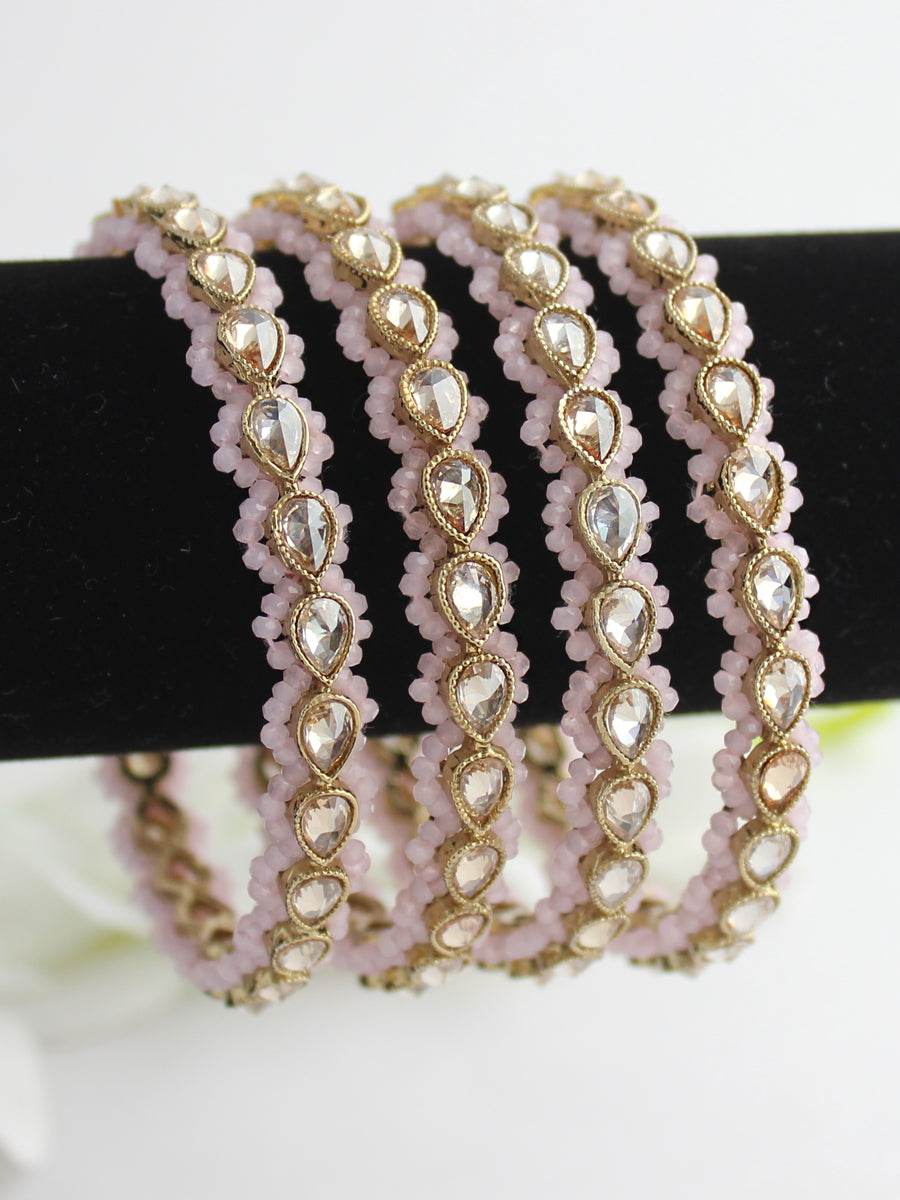 Sukriti Bangle Set Pastel Pink Bangles T4 Jewels