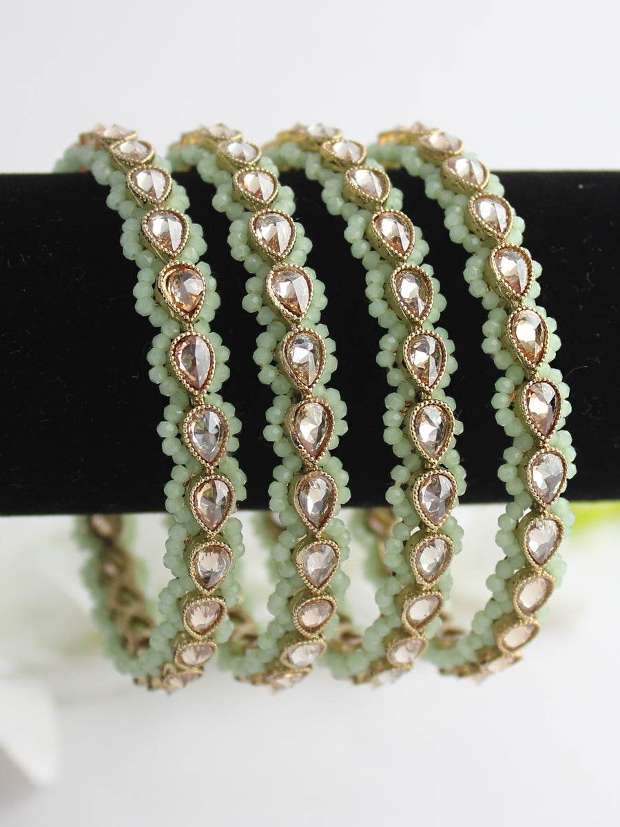 Sukriti Bangle Set Mint Green 2.6 Bangles T4 Jewels