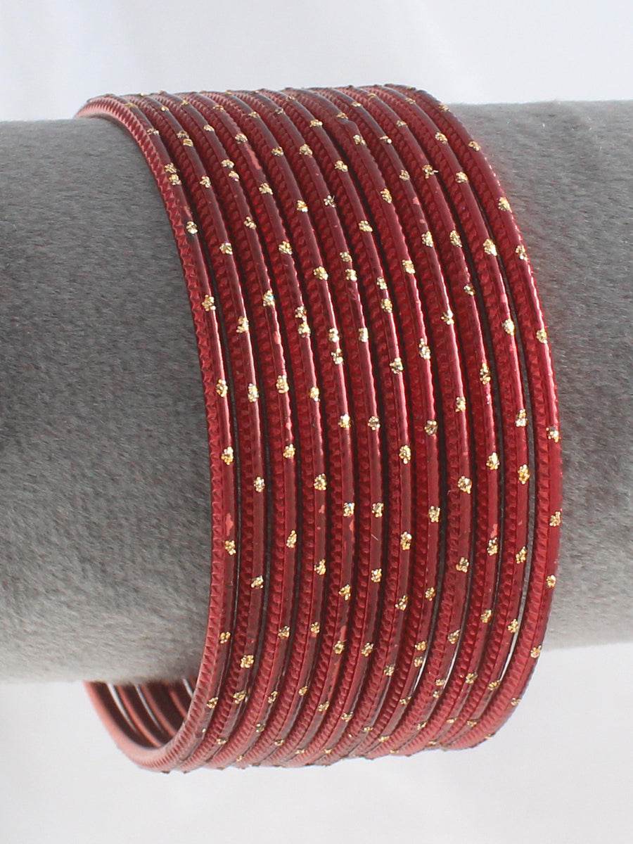 Bani Bangle Set Maroon Bangles T4 Jewels