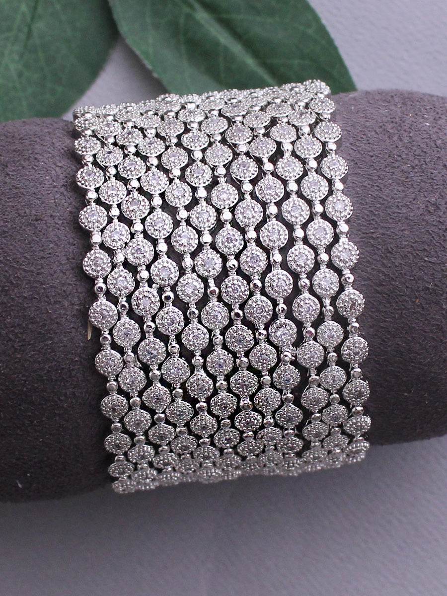 Gulnaaz Bangle Set Silver Bangles T4 Jewels