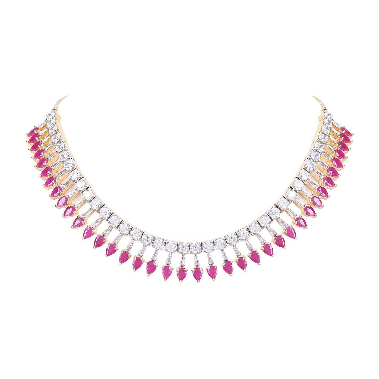 Exquisite Handmade CZ Necklace Set - A Work of Art T4 Jewels