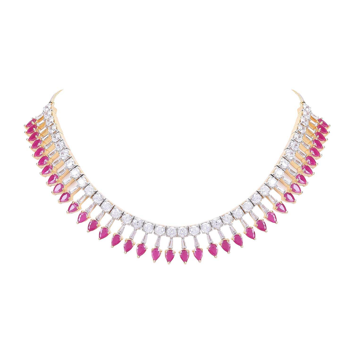 Exquisite Handmade CZ Necklace Set - A Work of Art T4 Jewels