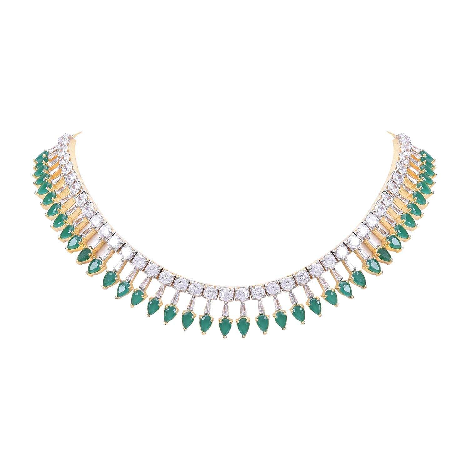 Sophisticated Handmade CZ Necklace Set - Show-stopper T4 Jewels