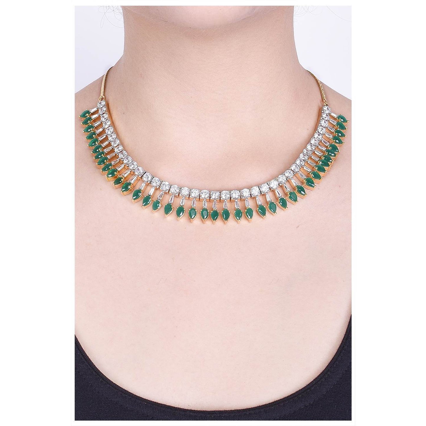 Sophisticated Handmade CZ Necklace Set - Show-stopper T4 Jewels