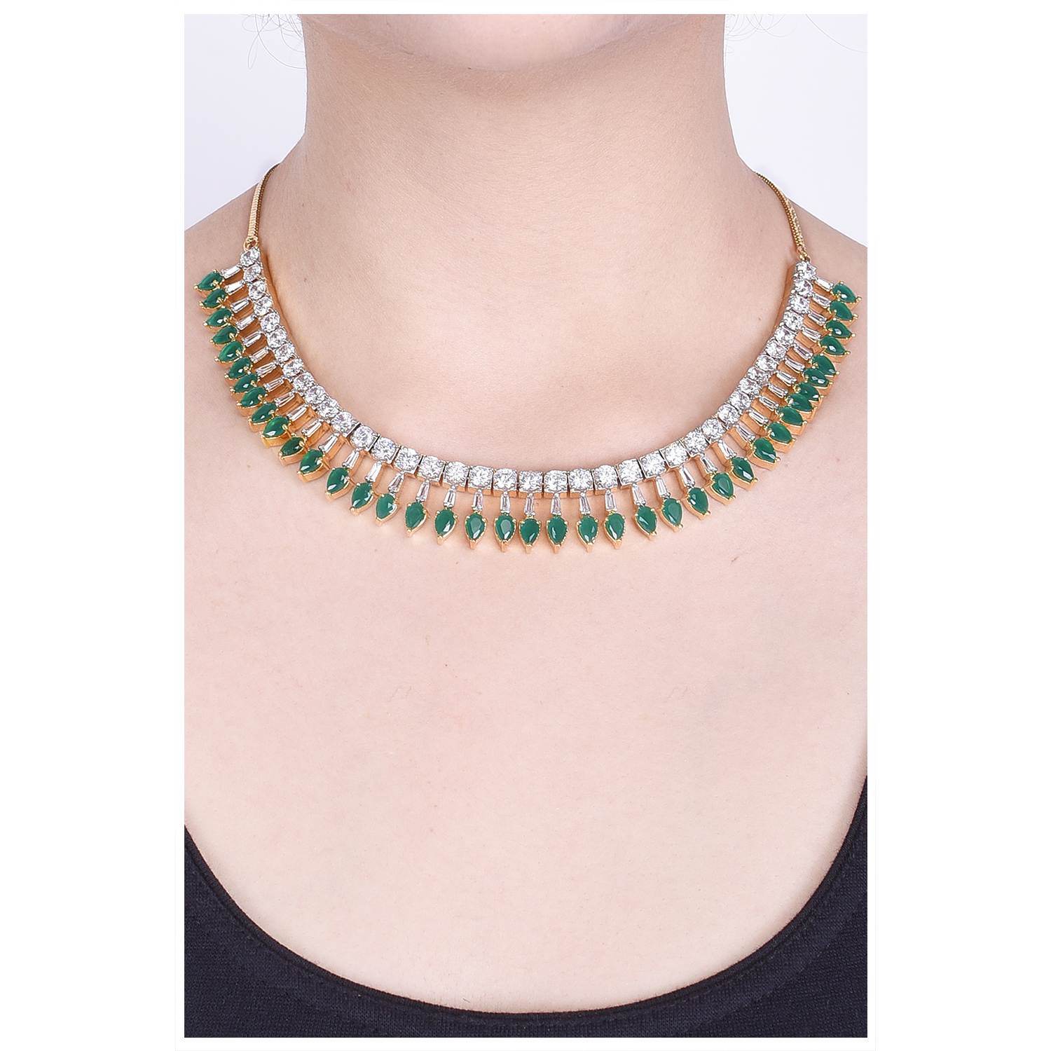 Sophisticated Handmade CZ Necklace Set - Show-stopper T4 Jewels