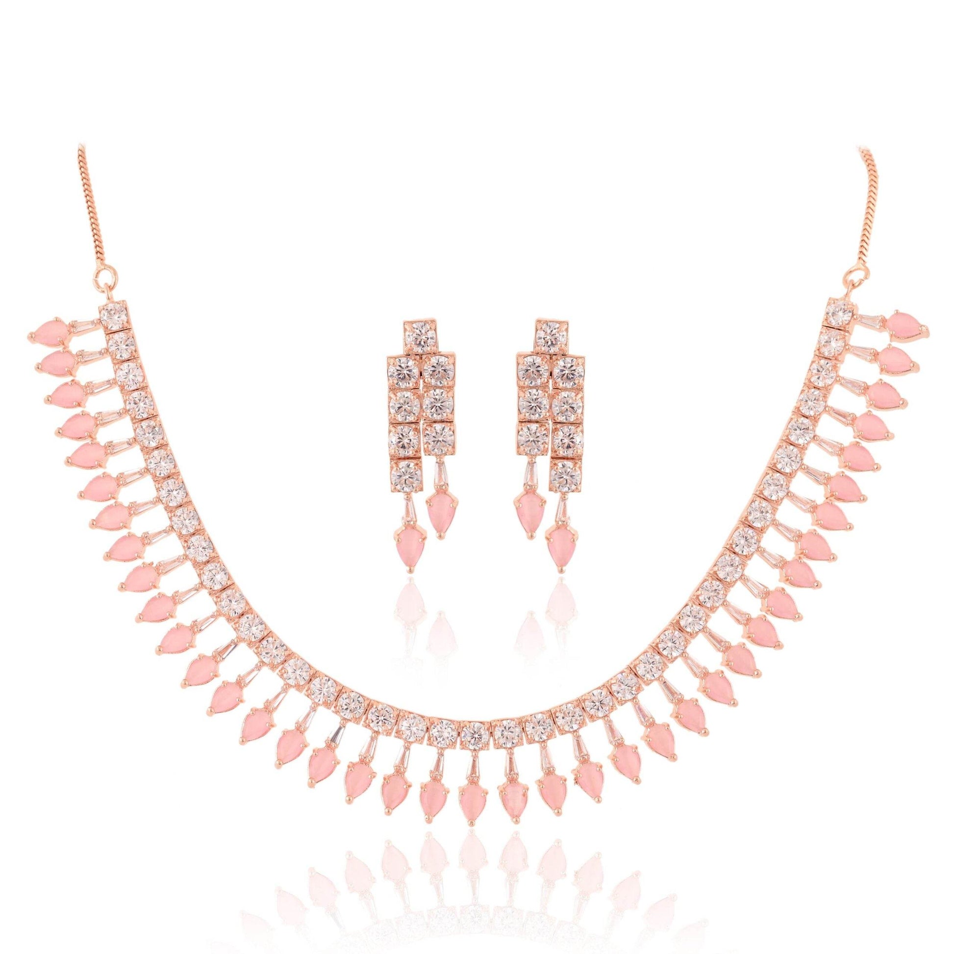 Charming Handmade CZ Necklace Set - An Unforgettable Gift T4 Jewels