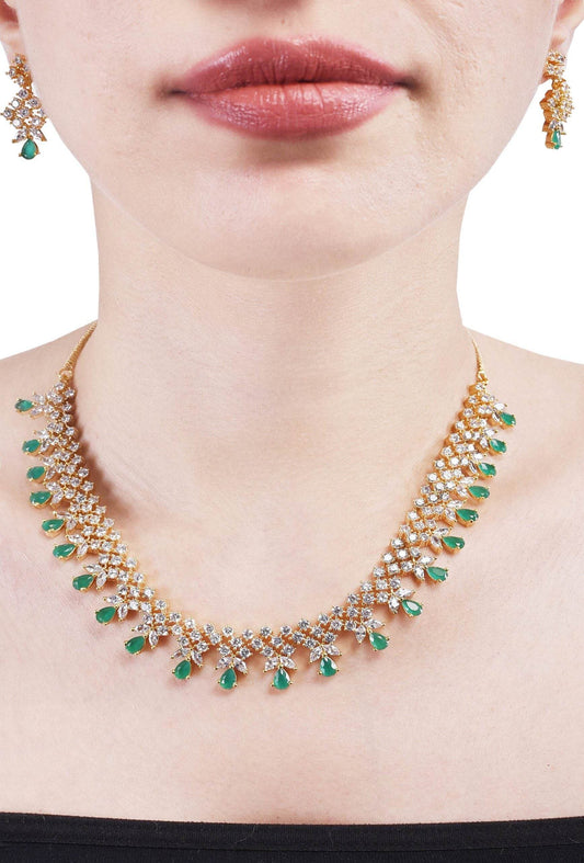 Splendid Handmade CZ Necklace Set - Add Sparkle to Any Outfit T4 Jewels