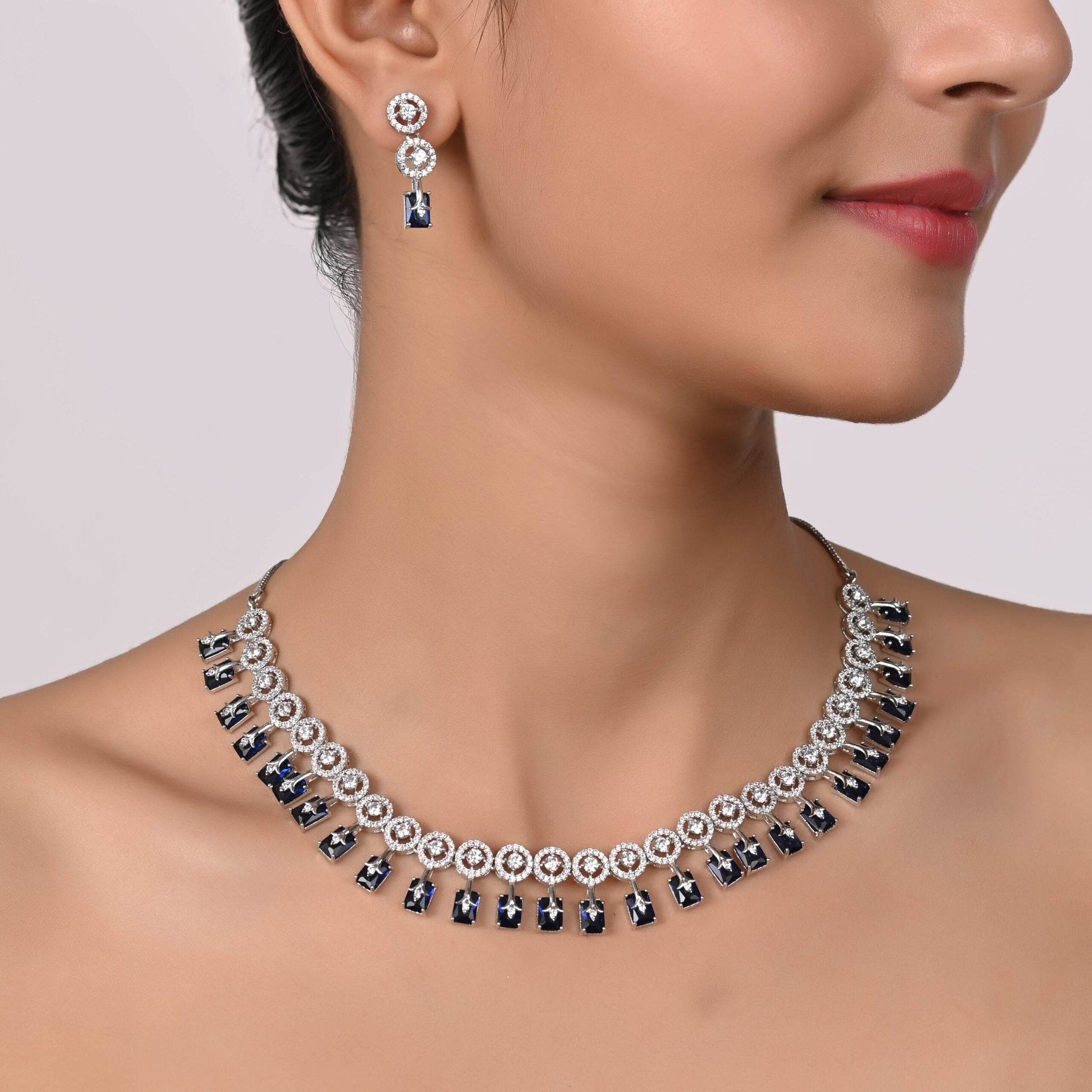 Radiant Handmade CZ Necklace Set - A Piece of Luxury T4 Jewels