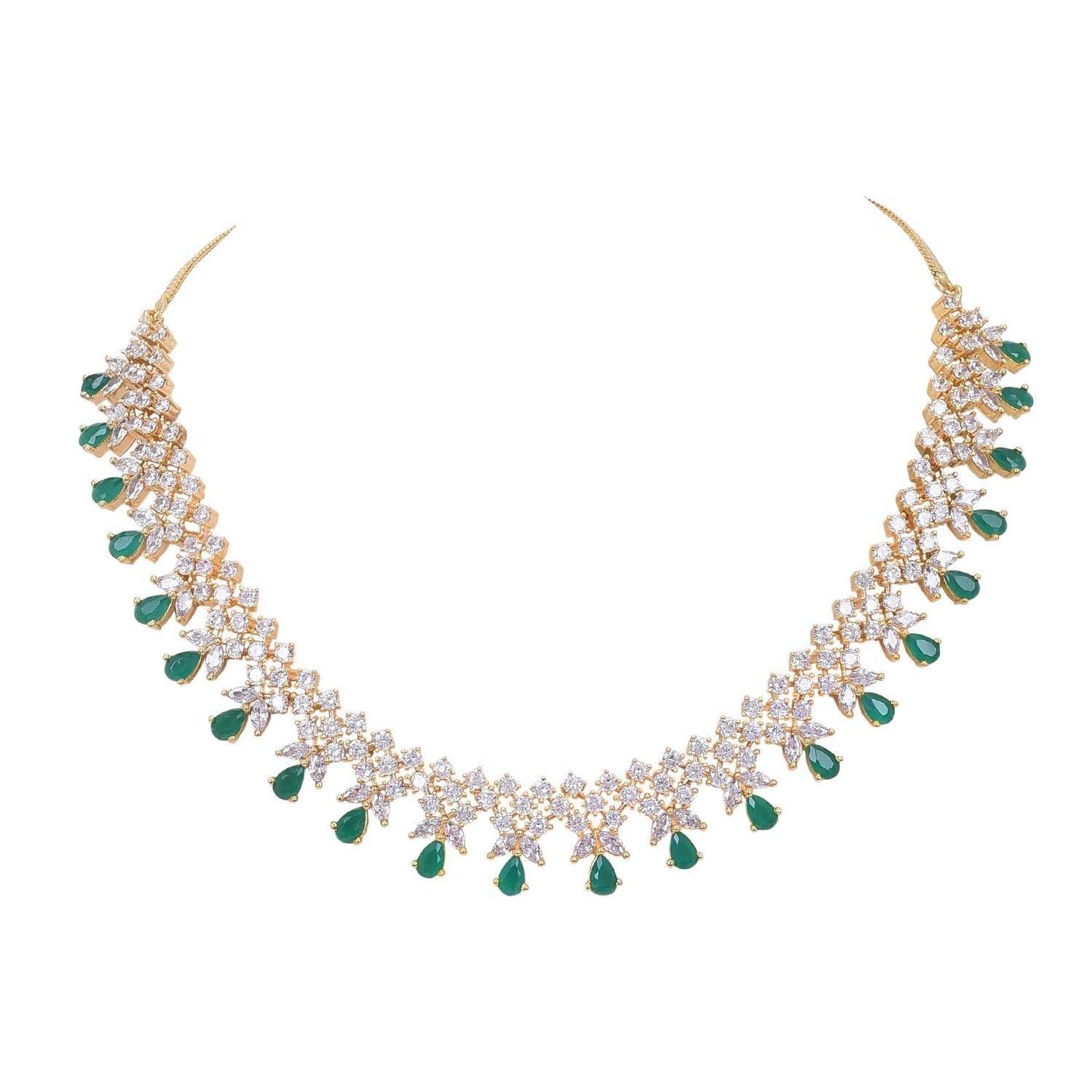 Splendid Handmade CZ Necklace Set - Add Sparkle to Any Outfit T4 Jewels