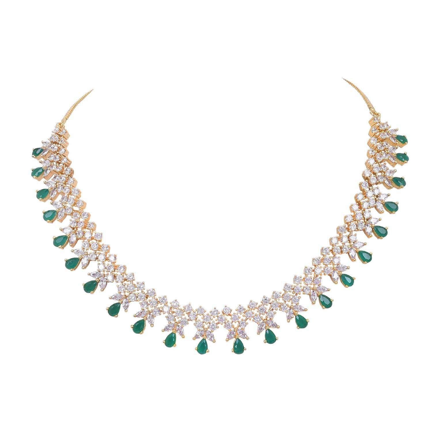 Splendid Handmade CZ Necklace Set - Add Sparkle to Any Outfit T4 Jewels