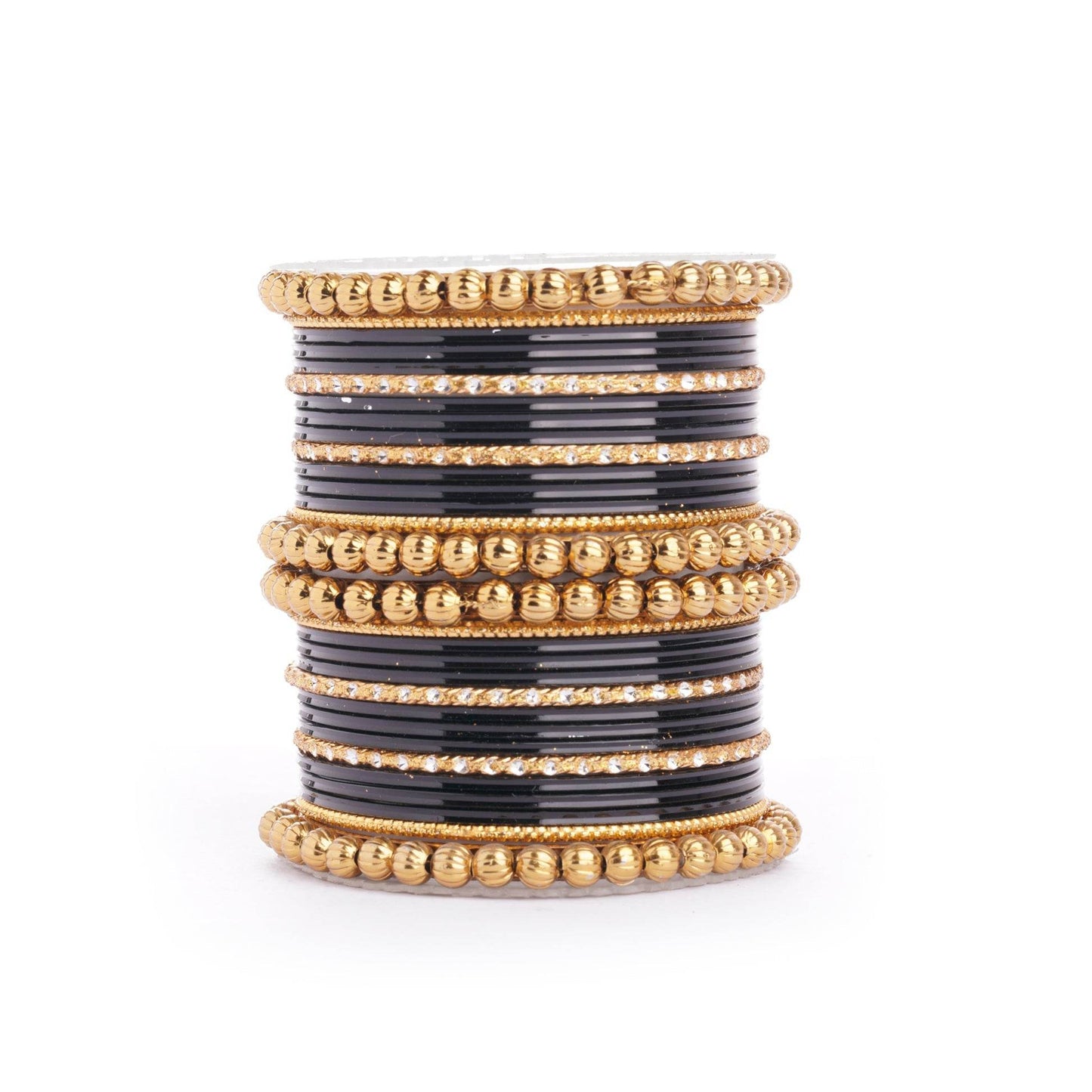 Traditional Indian Bangle Set with Antique Kadas designed for Women Black All Bangle Sets T4 Jewels