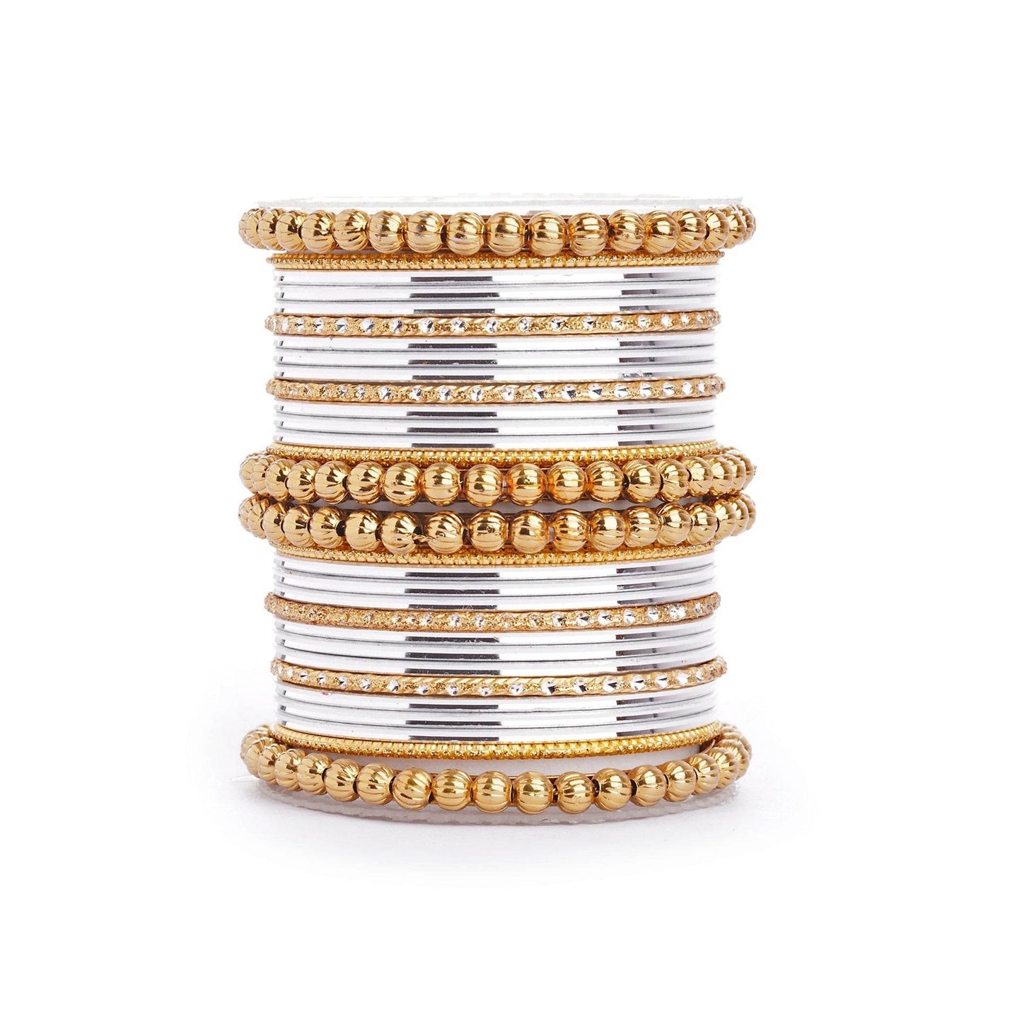 Traditional Indian Bangle Set with Antique Kadas designed for Women Silver All Bangle Sets T4 Jewels