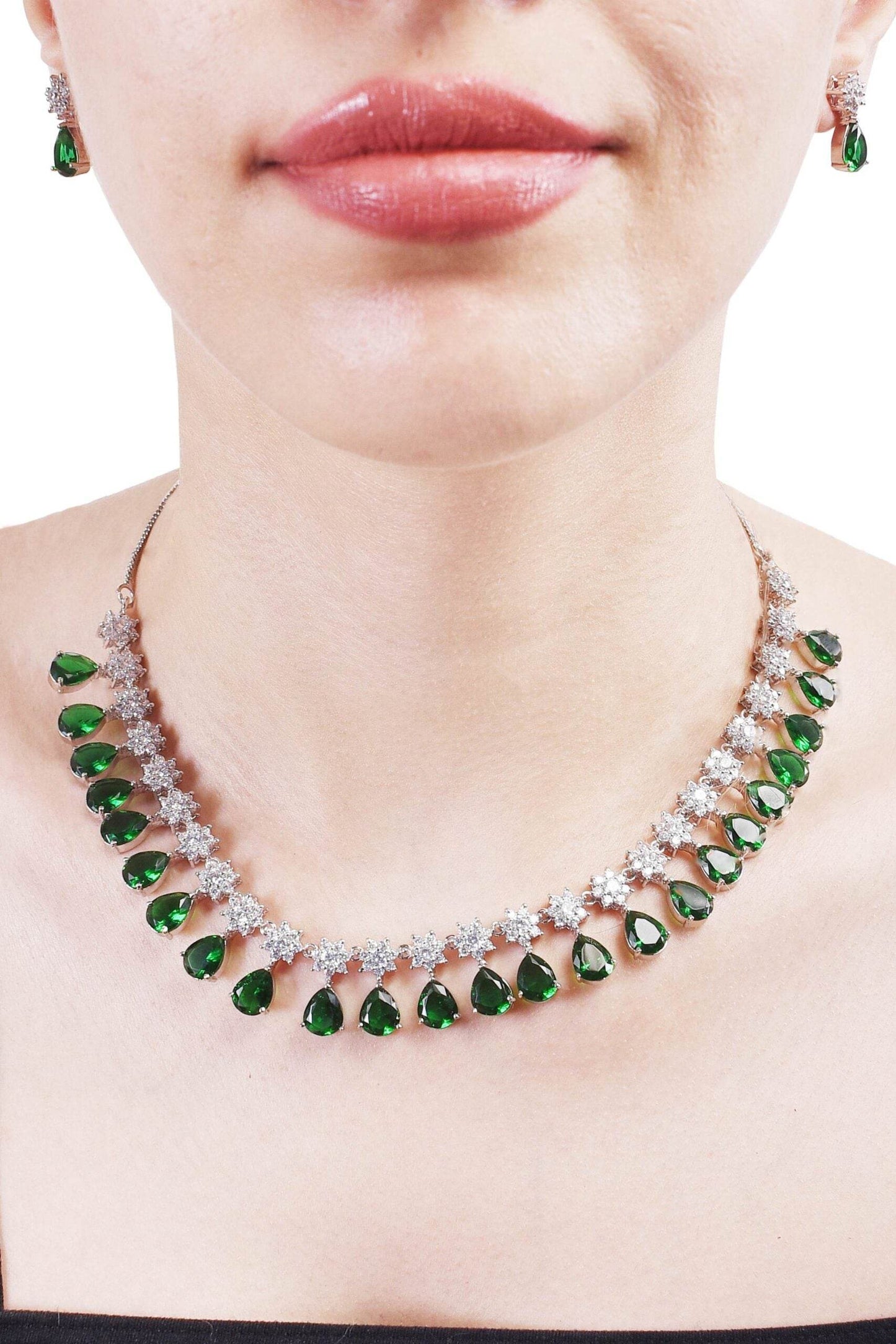 Luxurious Handmade CZ Necklace Set Jewelry for Women - Add a Touch of Sparkle T4 Jewels