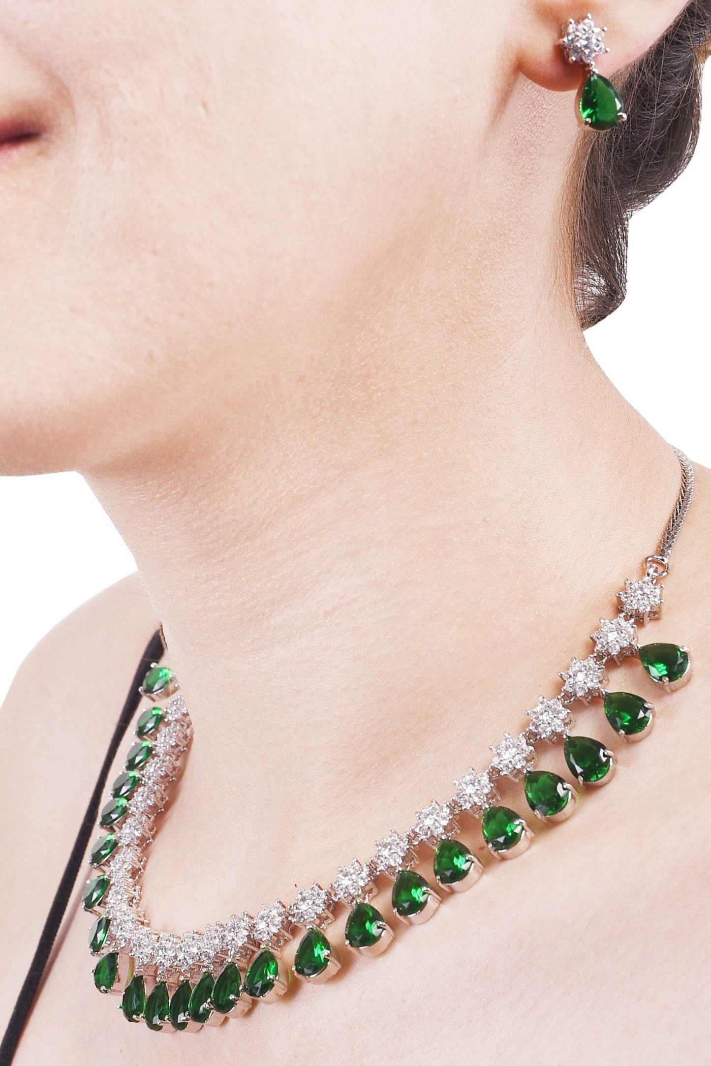 Luxurious Handmade CZ Necklace Set Jewelry for Women - Add a Touch of Sparkle T4 Jewels