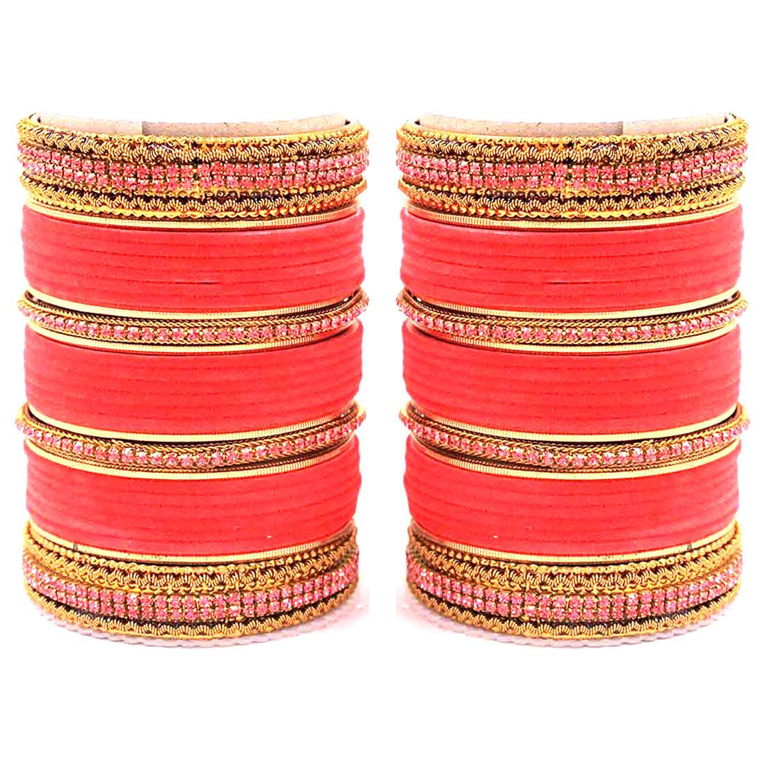 Traditional Brass based Bangle set by T4 Jewels for Both Hands Gajri All Bangle Sets T4 Jewels