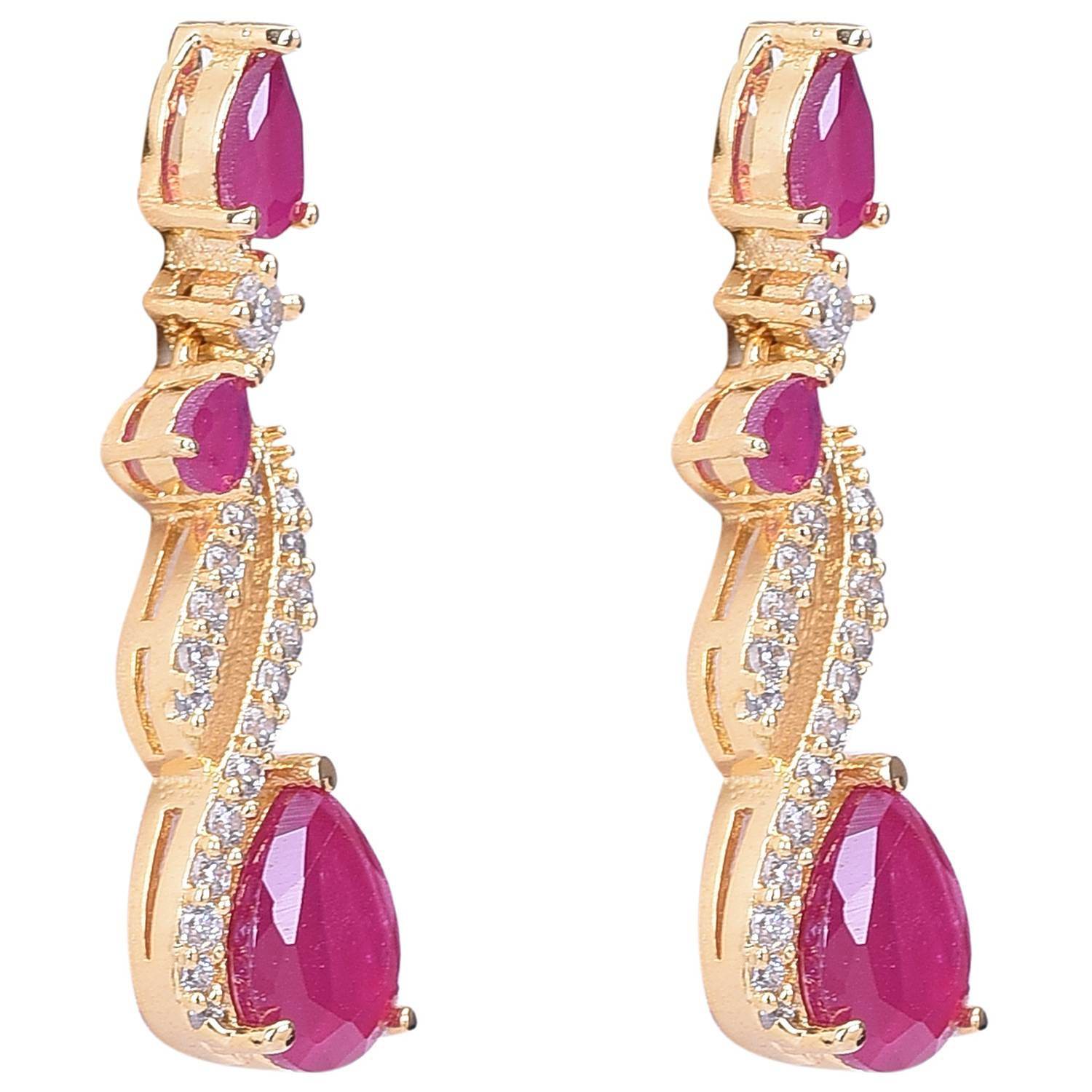 Magnificent Handcrafted CZ Necklace Set - An Elegant and Timeless Jewelry Piece T4 Jewels