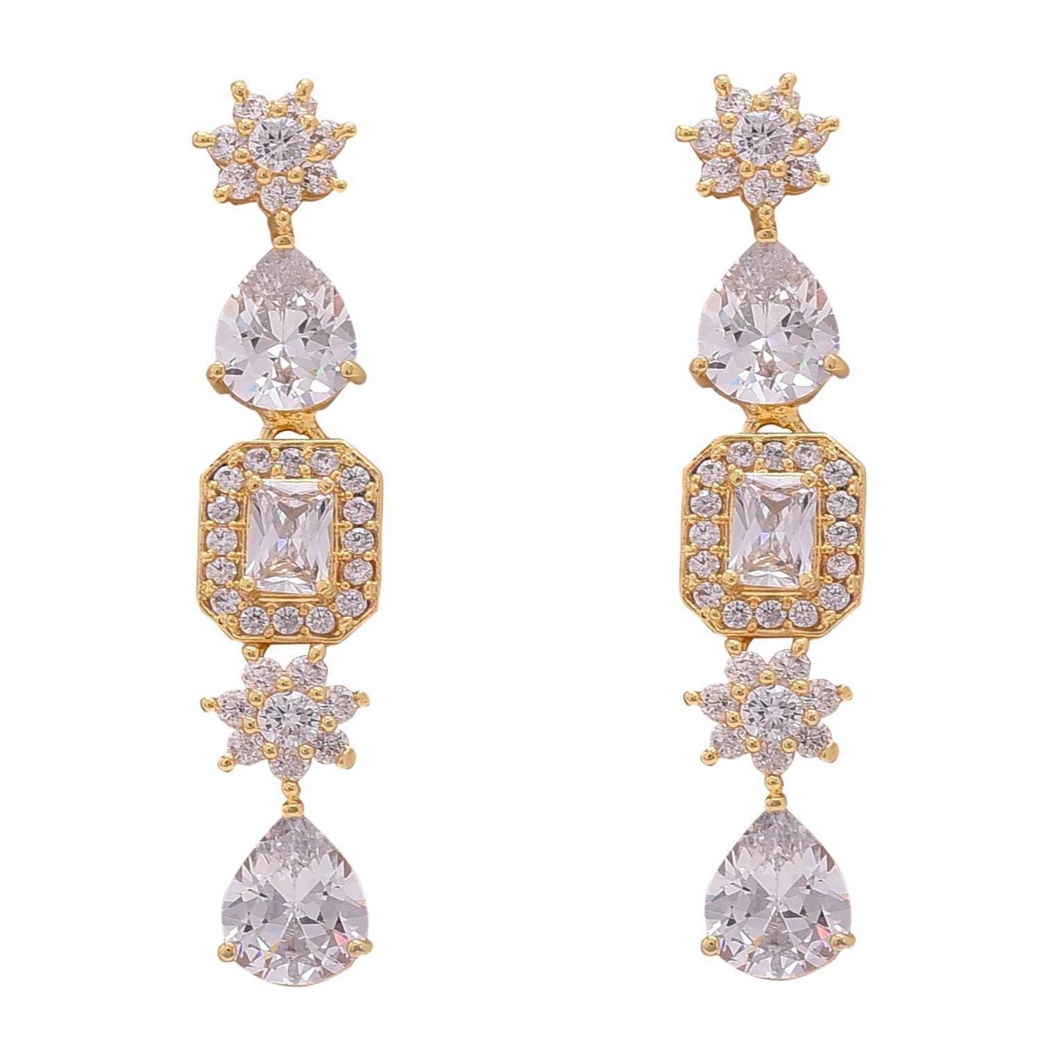 Spectacular Handcrafted CZ Necklace Set - An Exquisite and Unique Jewelry Piece T4 Jewels