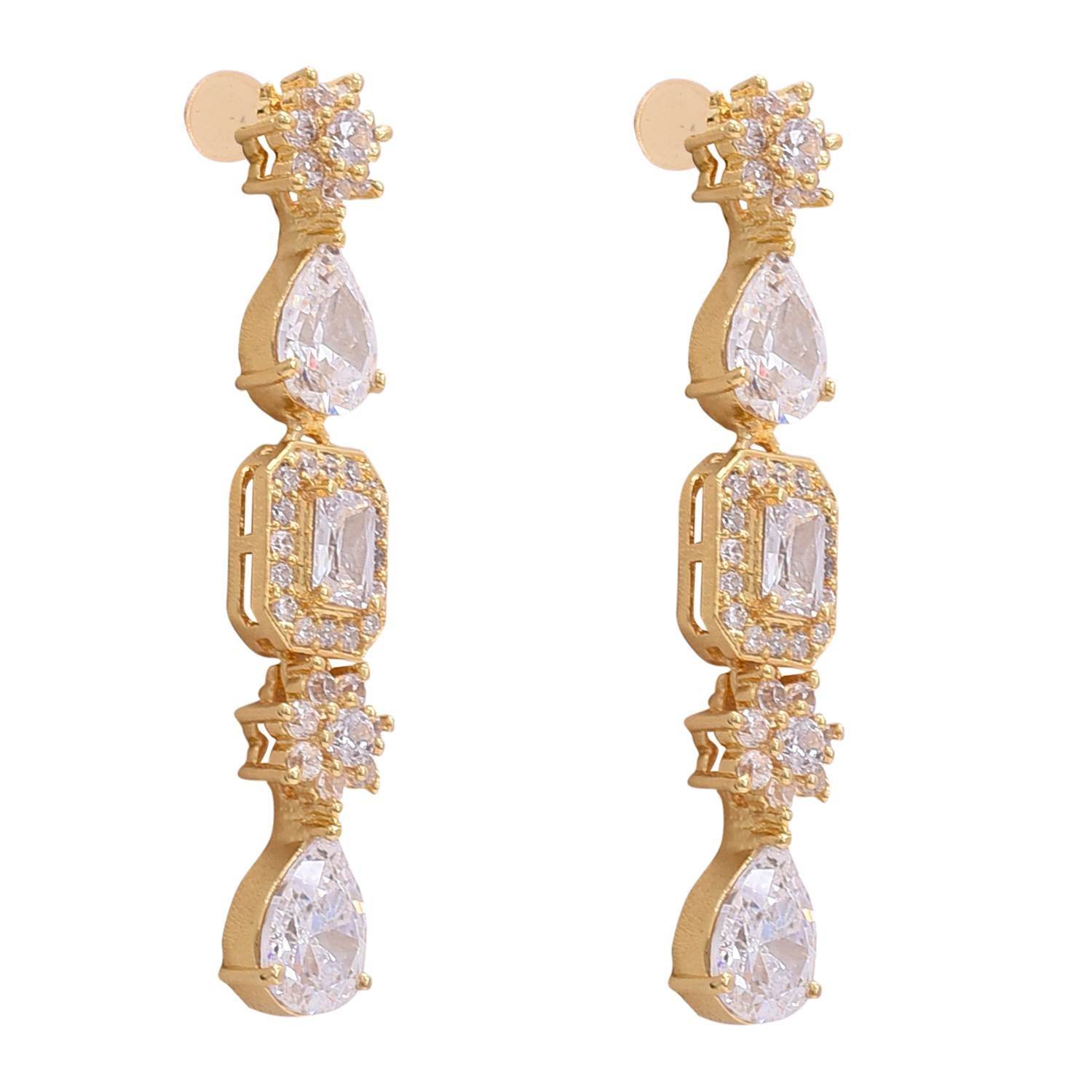 Spectacular Handcrafted CZ Necklace Set - An Exquisite and Unique Jewelry Piece T4 Jewels