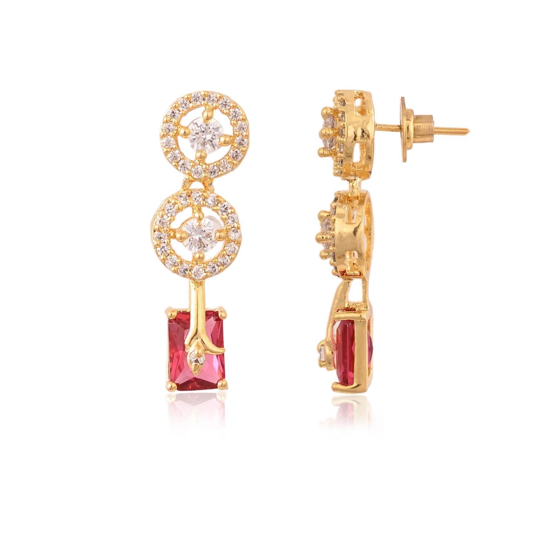 Graceful Handmade CZ Necklace Set - A Symbol of Elegance T4 Jewels