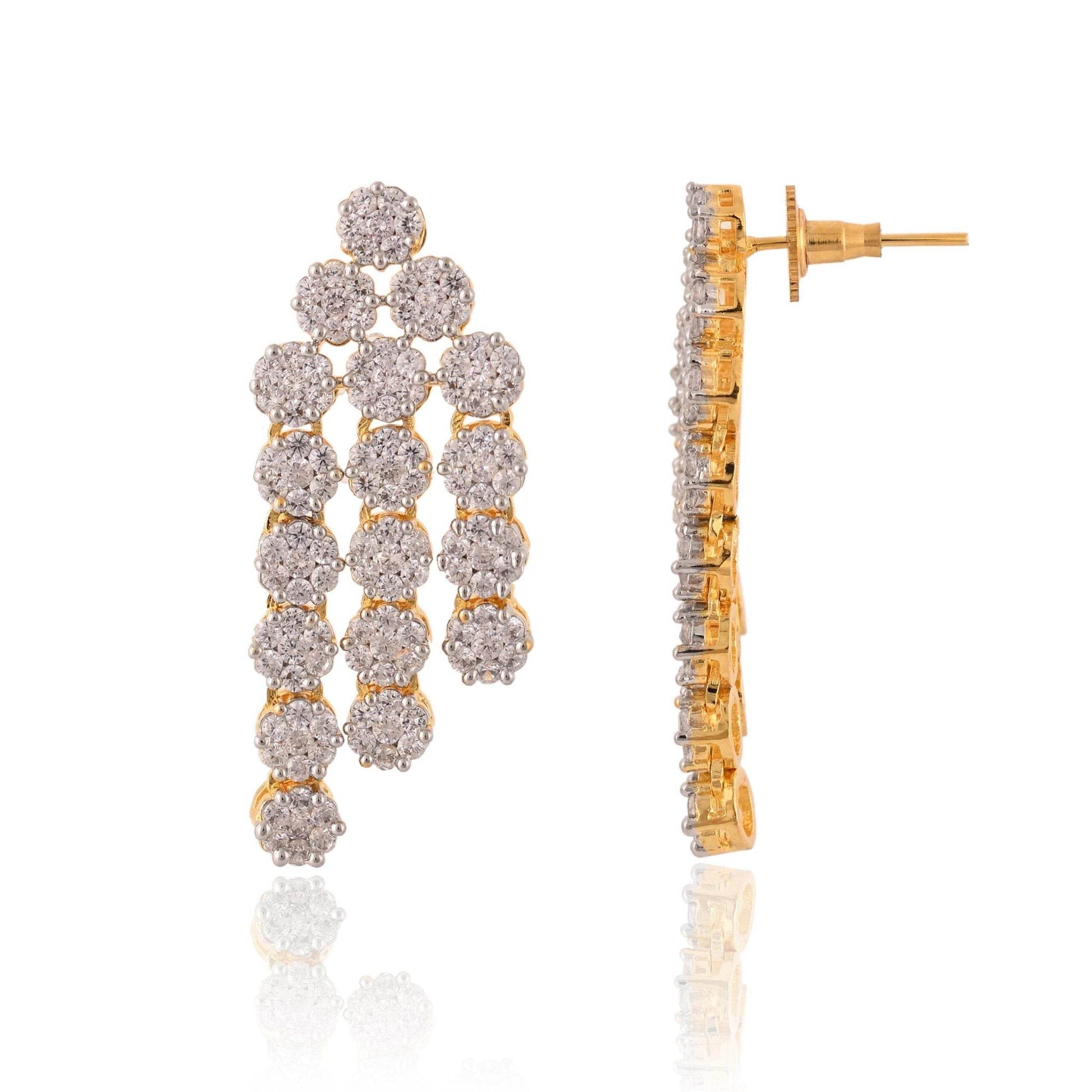 Intricate Handmade CZ Necklace Set - A Gift of Love T4 Jewels