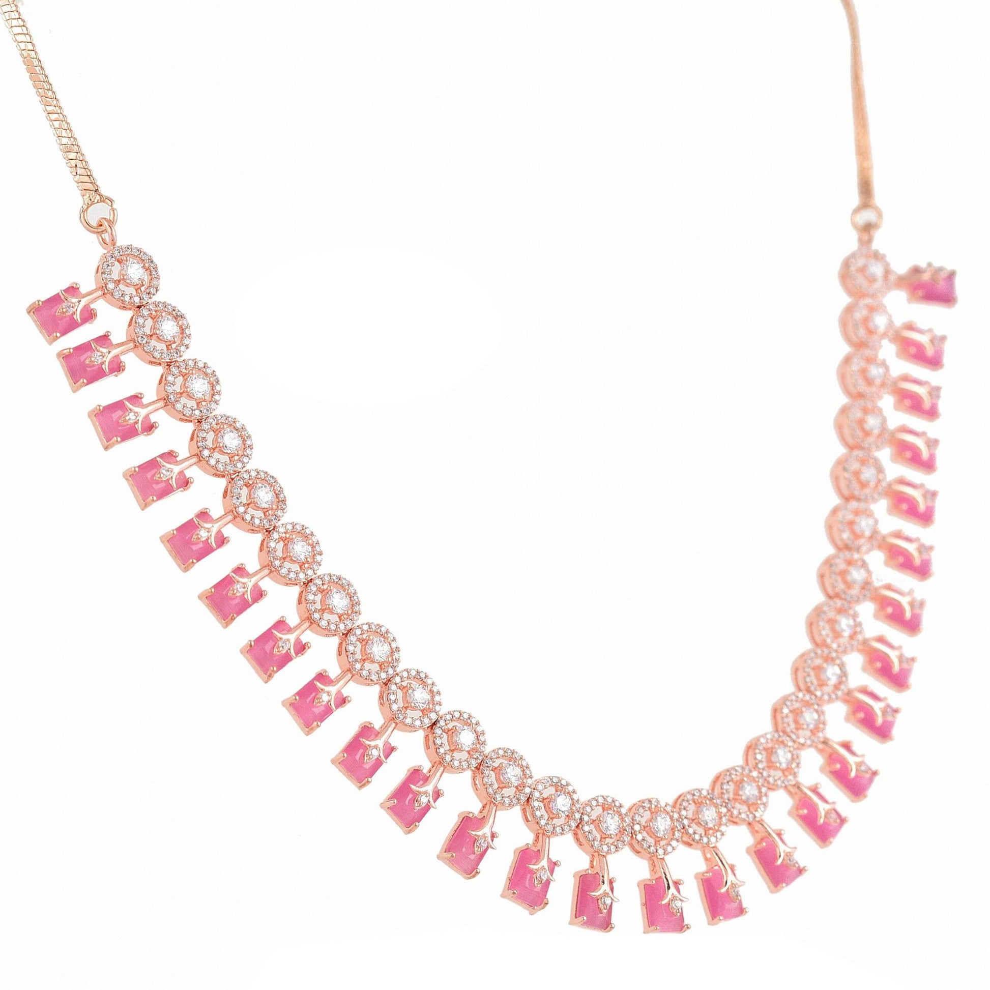 Unique Handmade CZ Necklace Set - A Standout Piece T4 Jewels