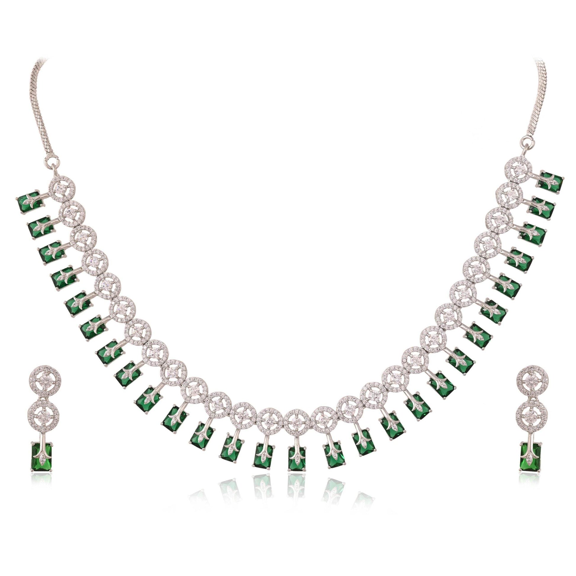 Opulent Handmade CZ Necklace Set - An Unforgettable Statement T4 Jewels