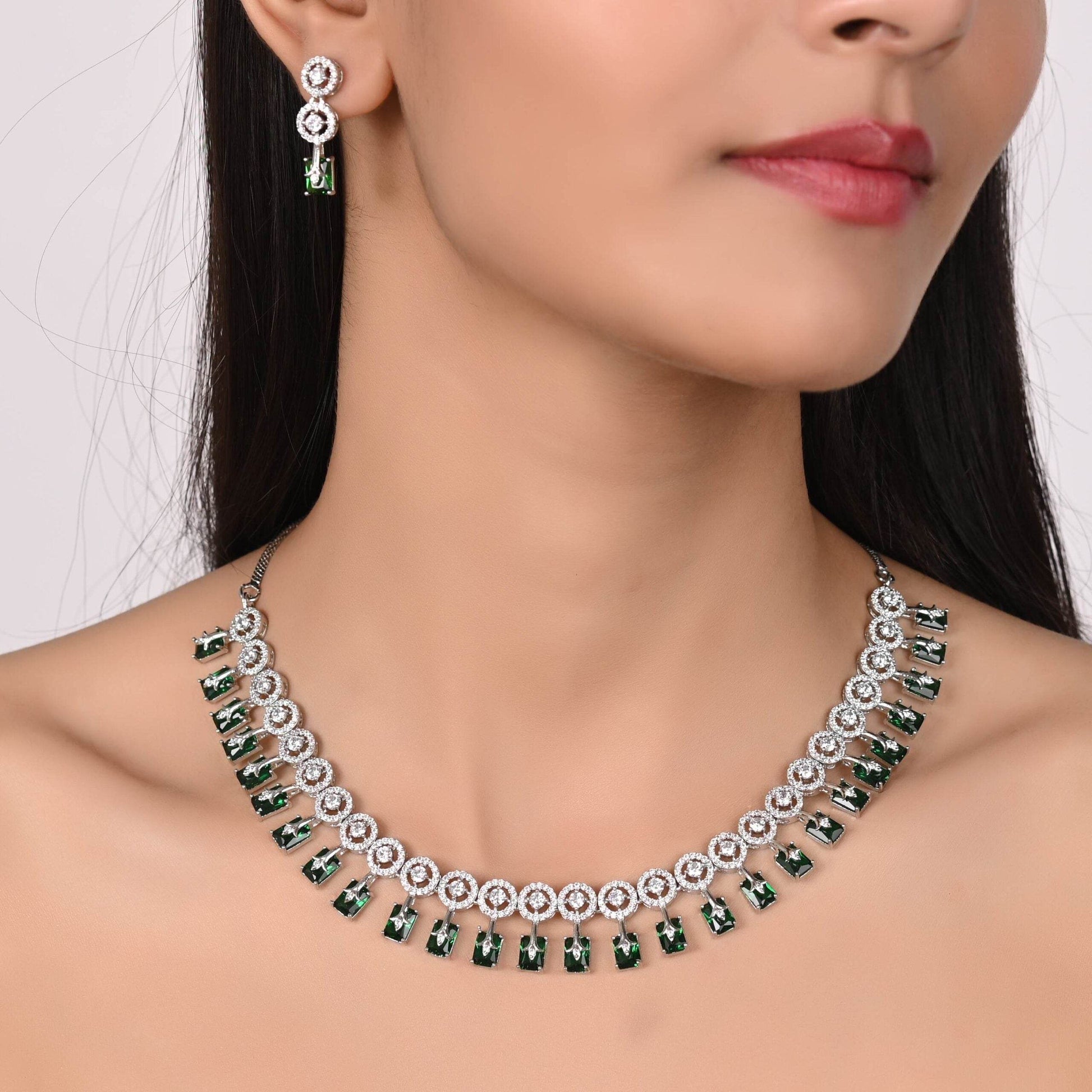 Opulent Handmade CZ Necklace Set - An Unforgettable Statement T4 Jewels