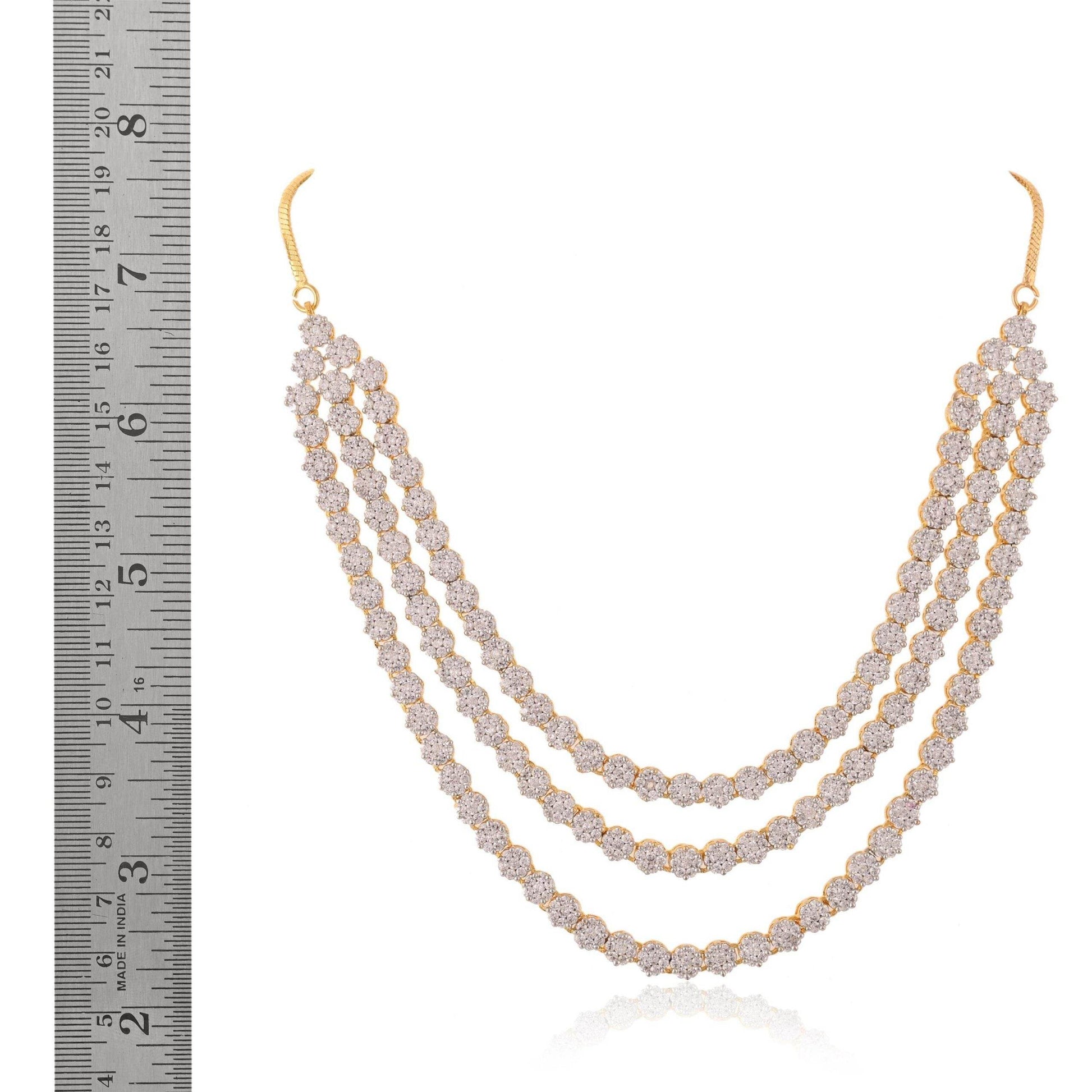 Intricate Handmade CZ Necklace Set - A Gift of Love T4 Jewels