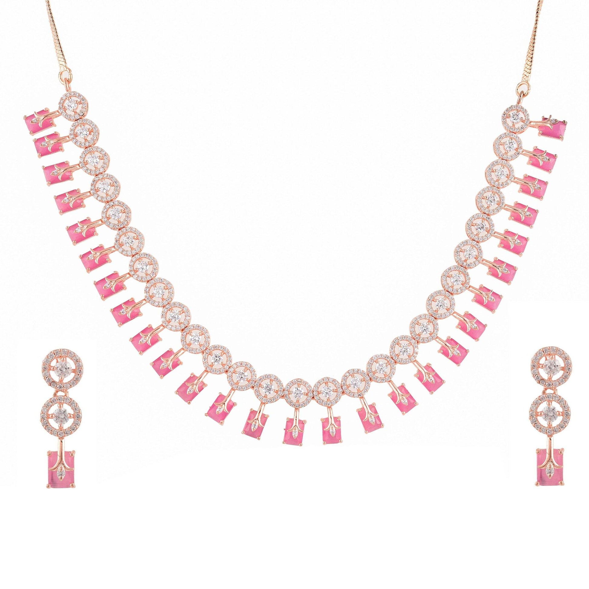 Unique Handmade CZ Necklace Set - A Standout Piece T4 Jewels