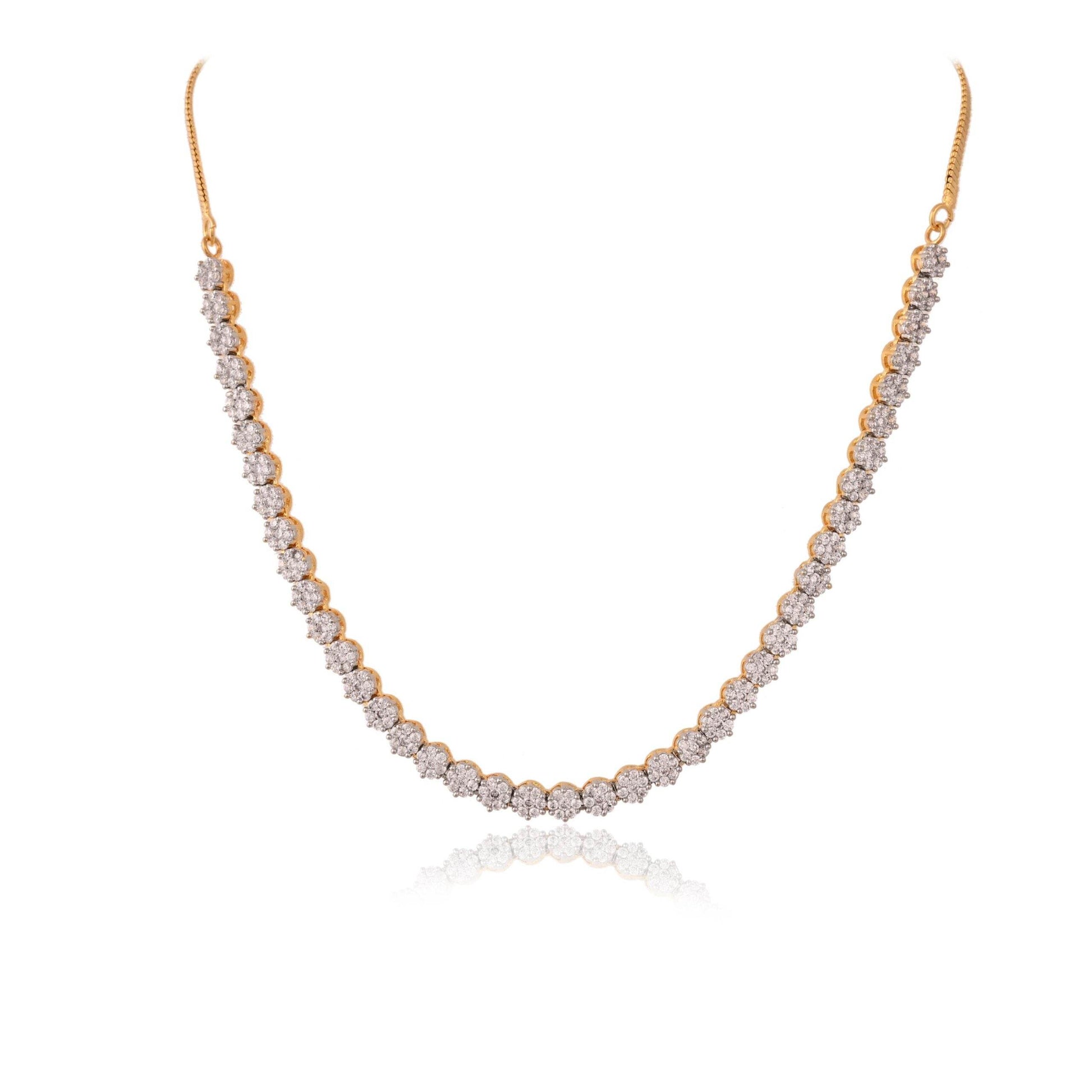 Luxurious Handmade CZ Necklace Set - A Special Treat T4 Jewels