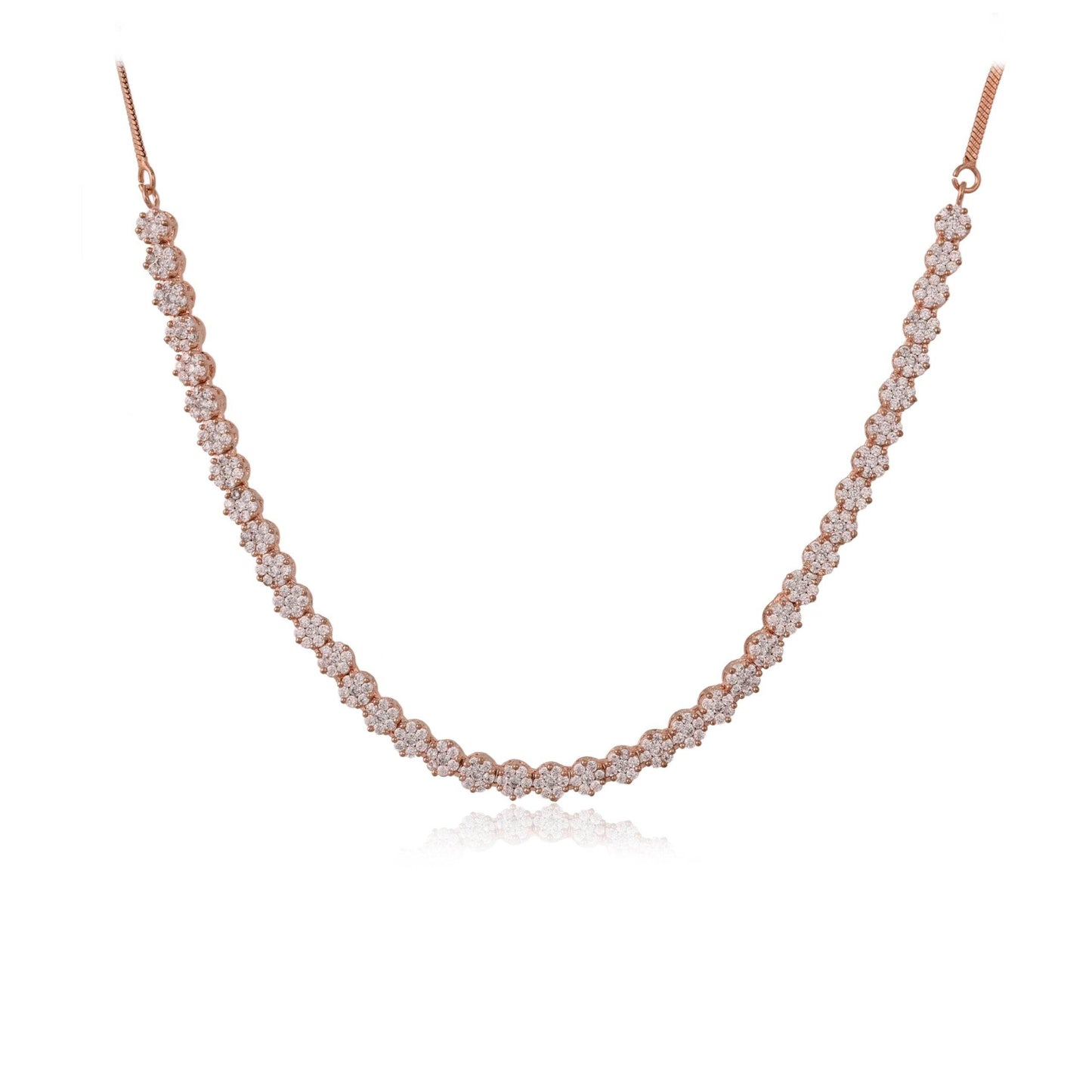 Stunning Handmade CZ Necklace Set - An Eye-Catching Piece T4 Jewels