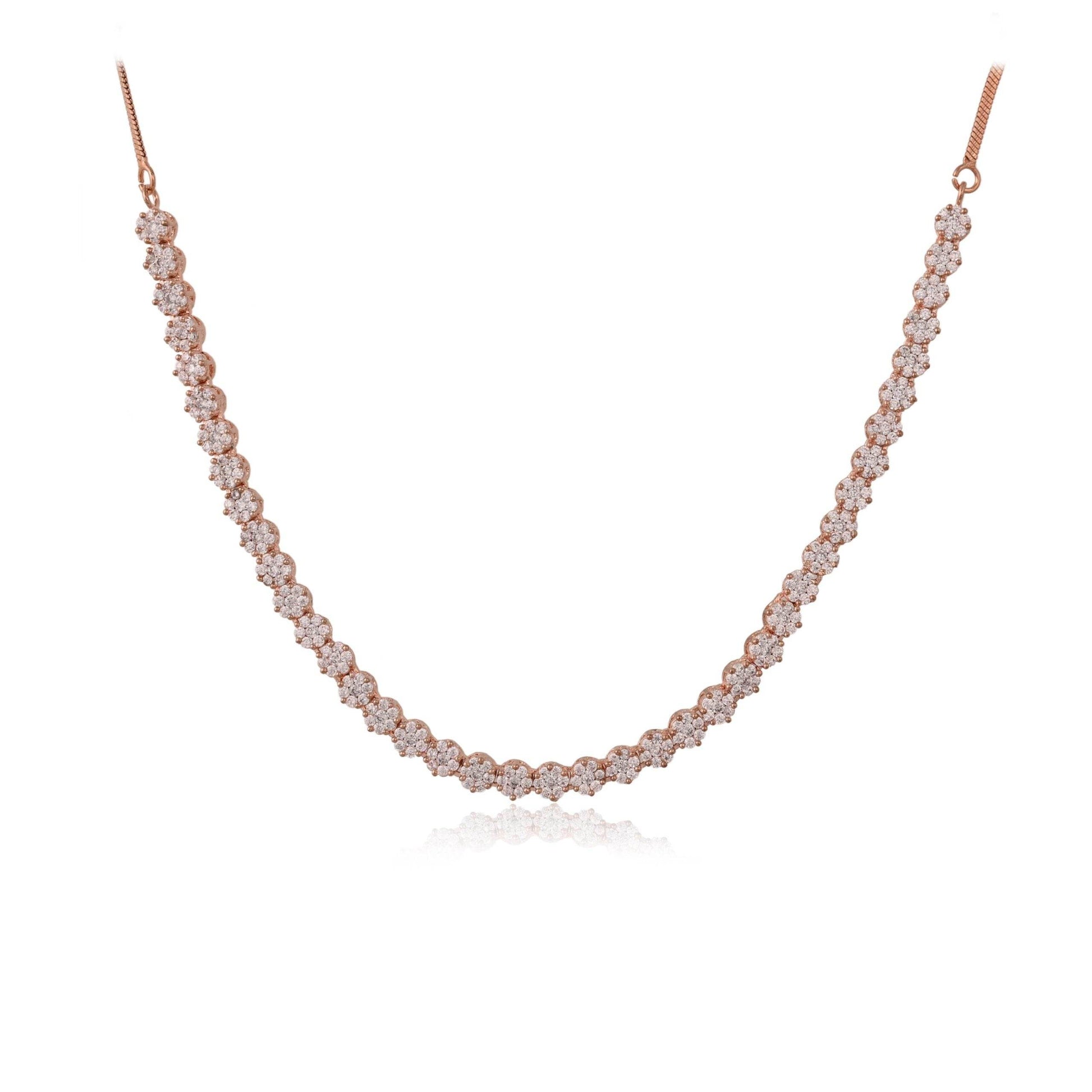 Stunning Handmade CZ Necklace Set - An Eye-Catching Piece T4 Jewels