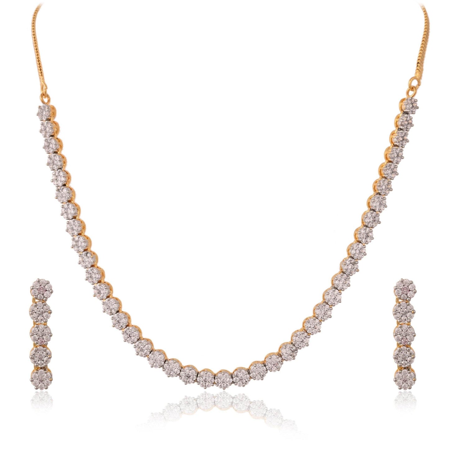 Luxurious Handmade CZ Necklace Set - A Special Treat T4 Jewels