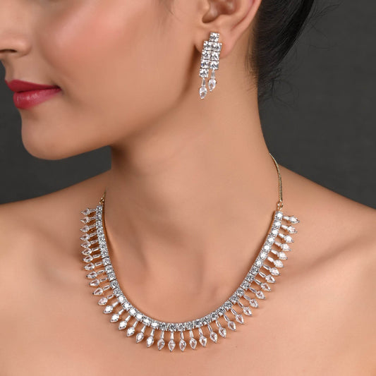 Artistic Handmade CZ Necklace Set - Uniquely Yours T4 Jewels