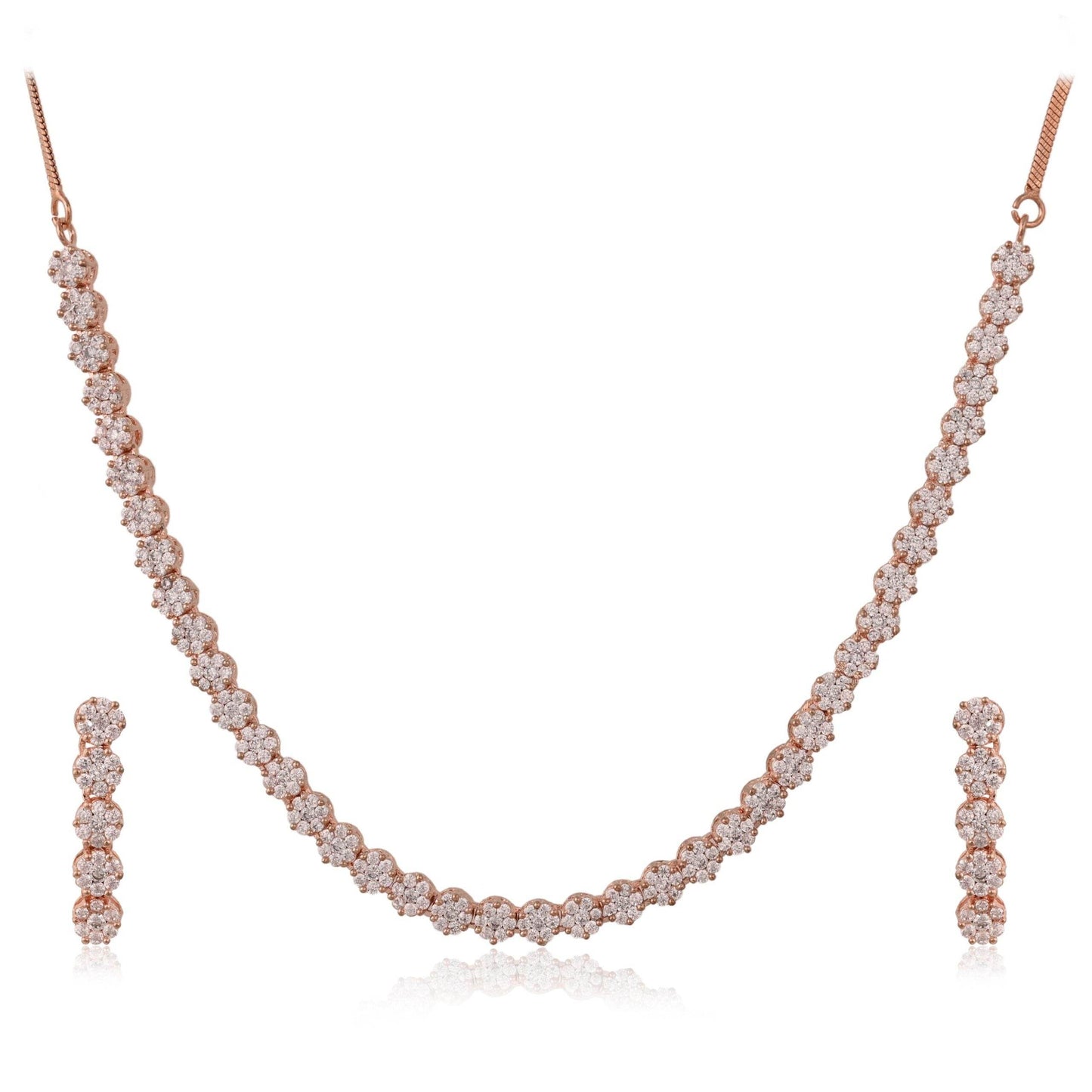 Stunning Handmade CZ Necklace Set - An Eye-Catching Piece T4 Jewels