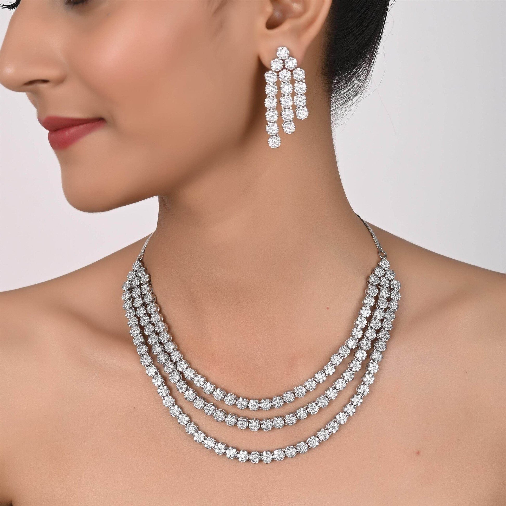 Fabulous Handmade CZ Necklace Set - For The Woman Who Has Everything T4 Jewels