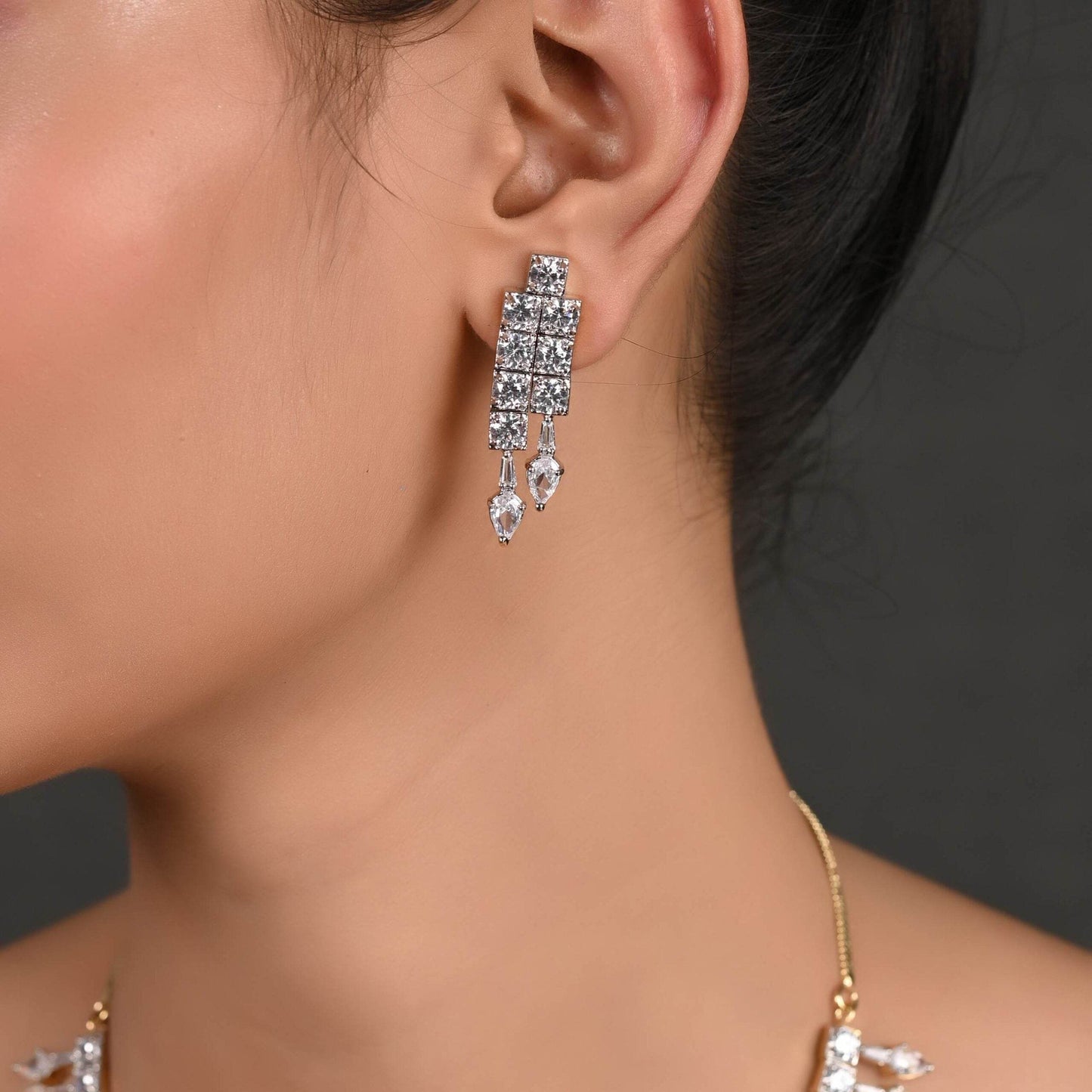 Artistic Handmade CZ Necklace Set - Uniquely Yours T4 Jewels