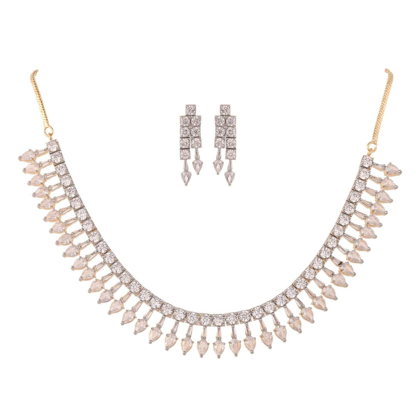 Artistic Handmade CZ Necklace Set - Uniquely Yours T4 Jewels