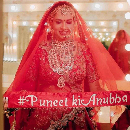 Customized Bridal Dupatta For Wedding & Engagement Customized Chunri For Wedding T4 Jewels