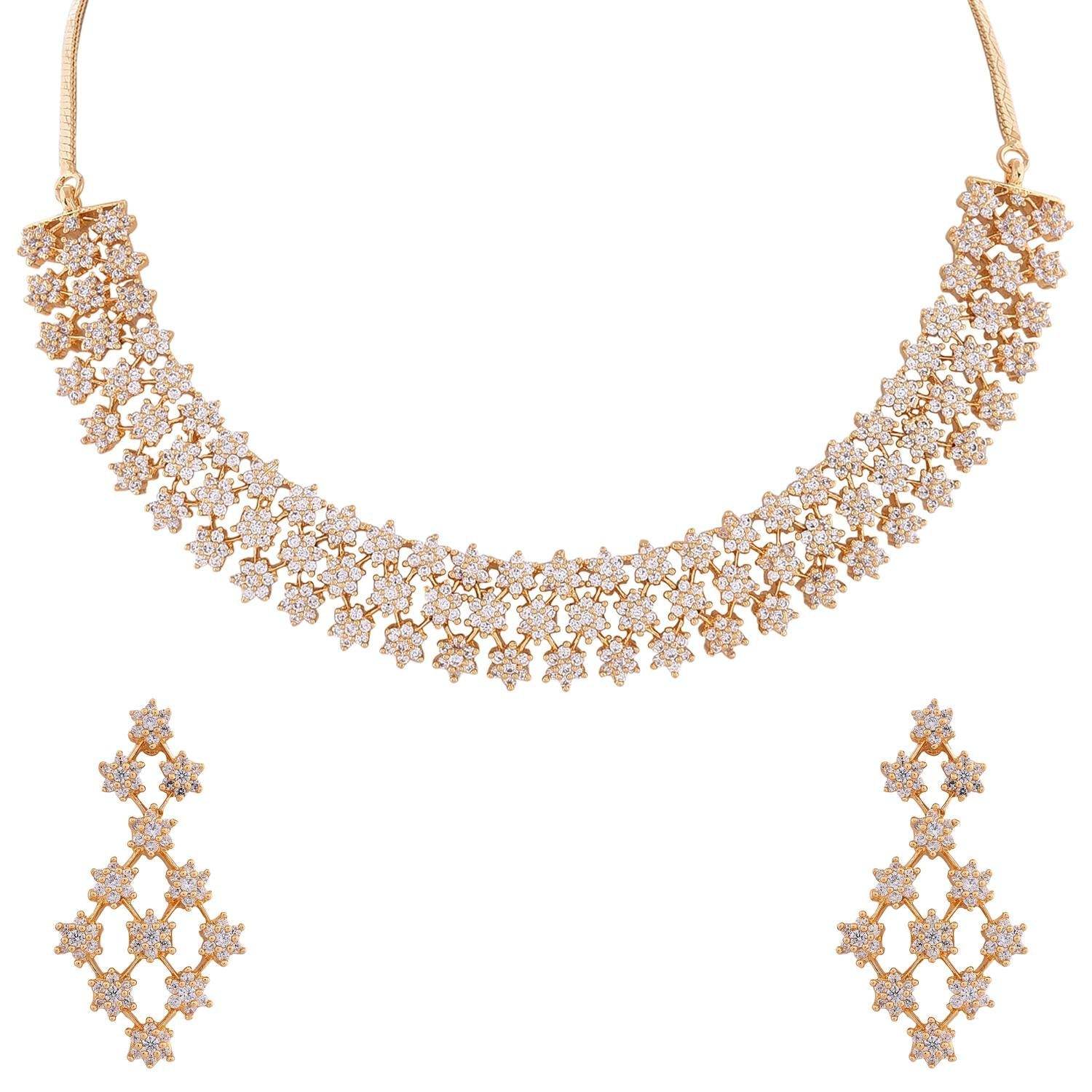 Elegant Handcrafted CZ Necklace Set for the Fashion-Forward Woman T4 Jewels