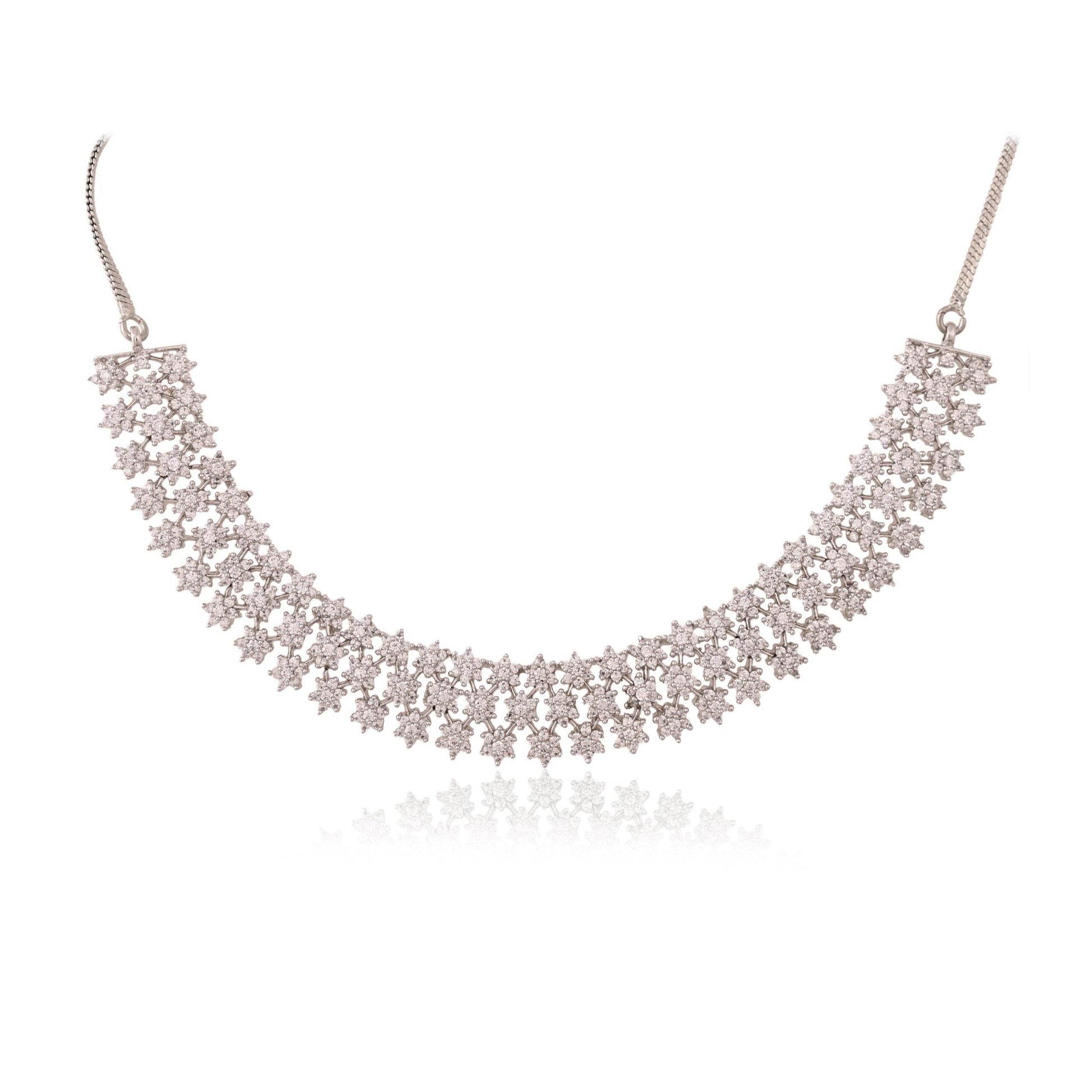 Luxurious CZ Necklace Set for a Glamorous Touch T4 Jewels