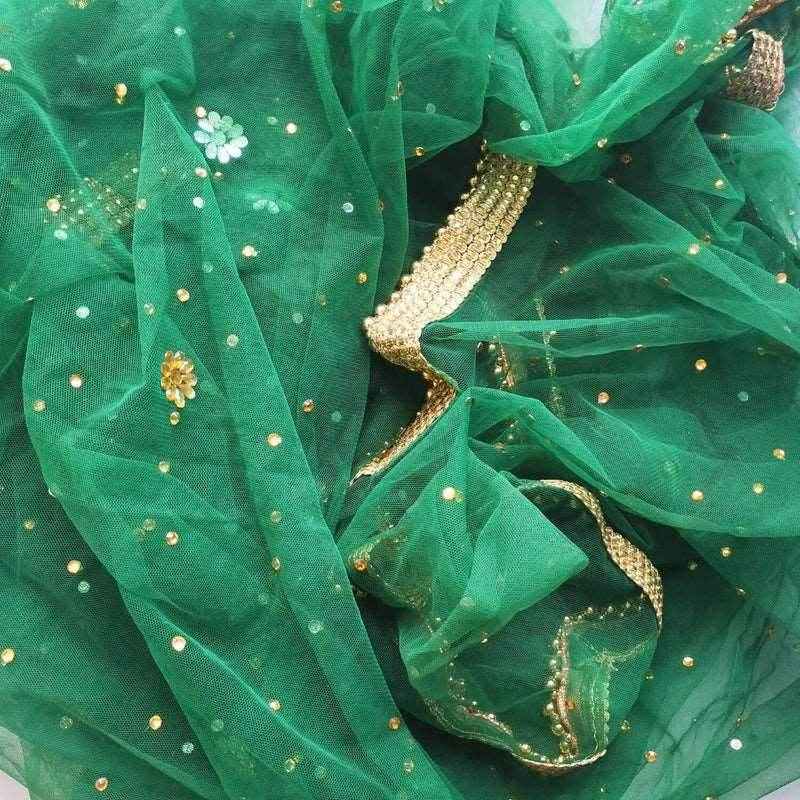 Ayesha Wedding Bridal Name Customize Chunni/Dupatta Green Customized Chunri For Wedding T4 Jewels