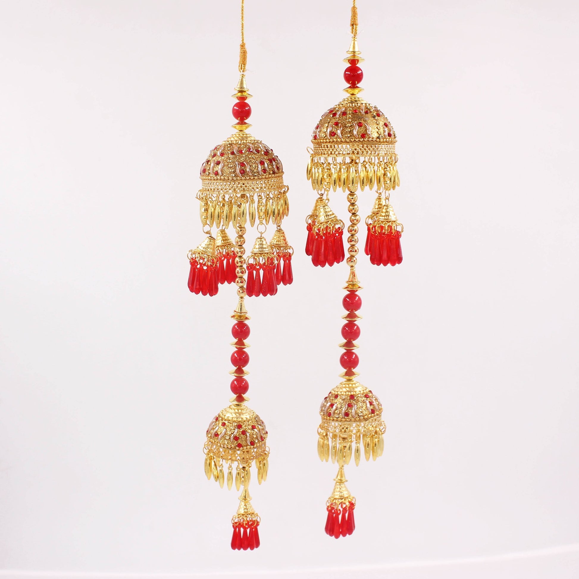 Traditional Jhumar Latkan Kaleere with Triangular Fallings by T4 Jewels T4 Jewels