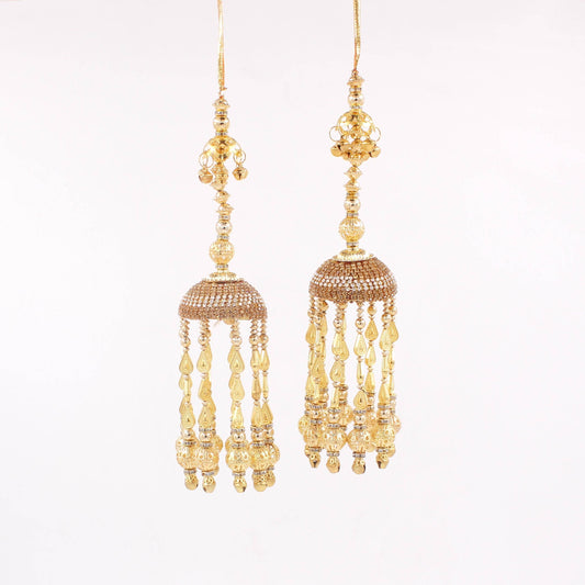 Traditional Golden Jhumar Kaleere by T4 Jewels T4 Jewels