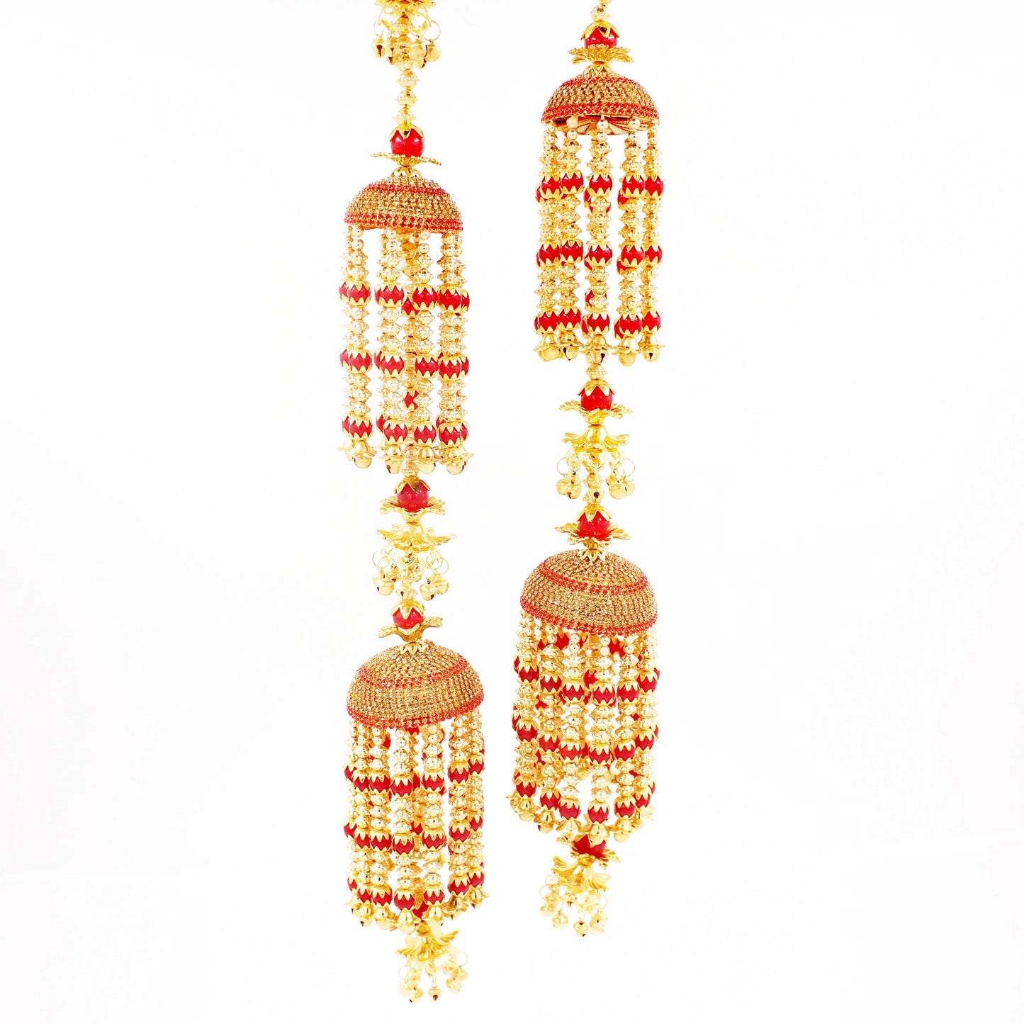 Traditional Two-Tier Jhumar Kaleere with Long Beaded Work by T4 Jewels T4 Jewels