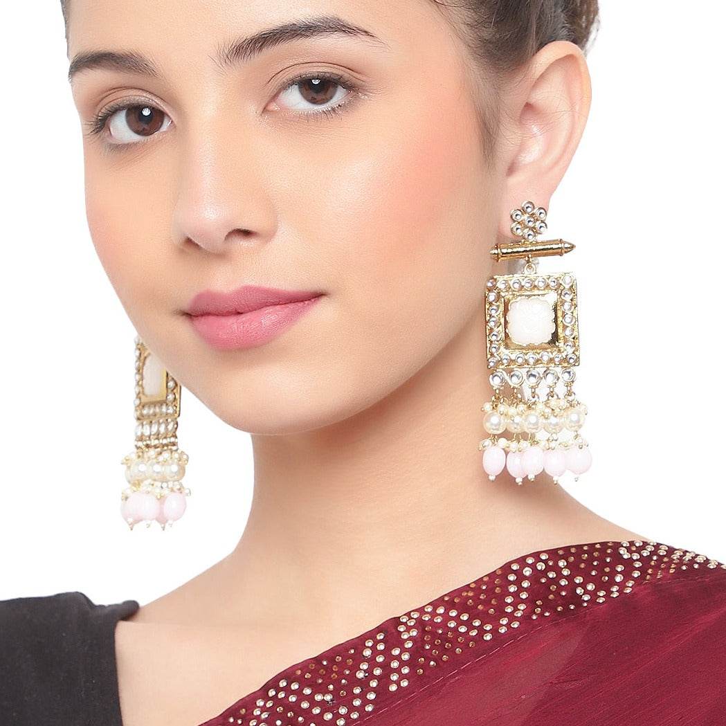 Jhumki Earring with crystal stone by T4 Jewels T4 Jewels